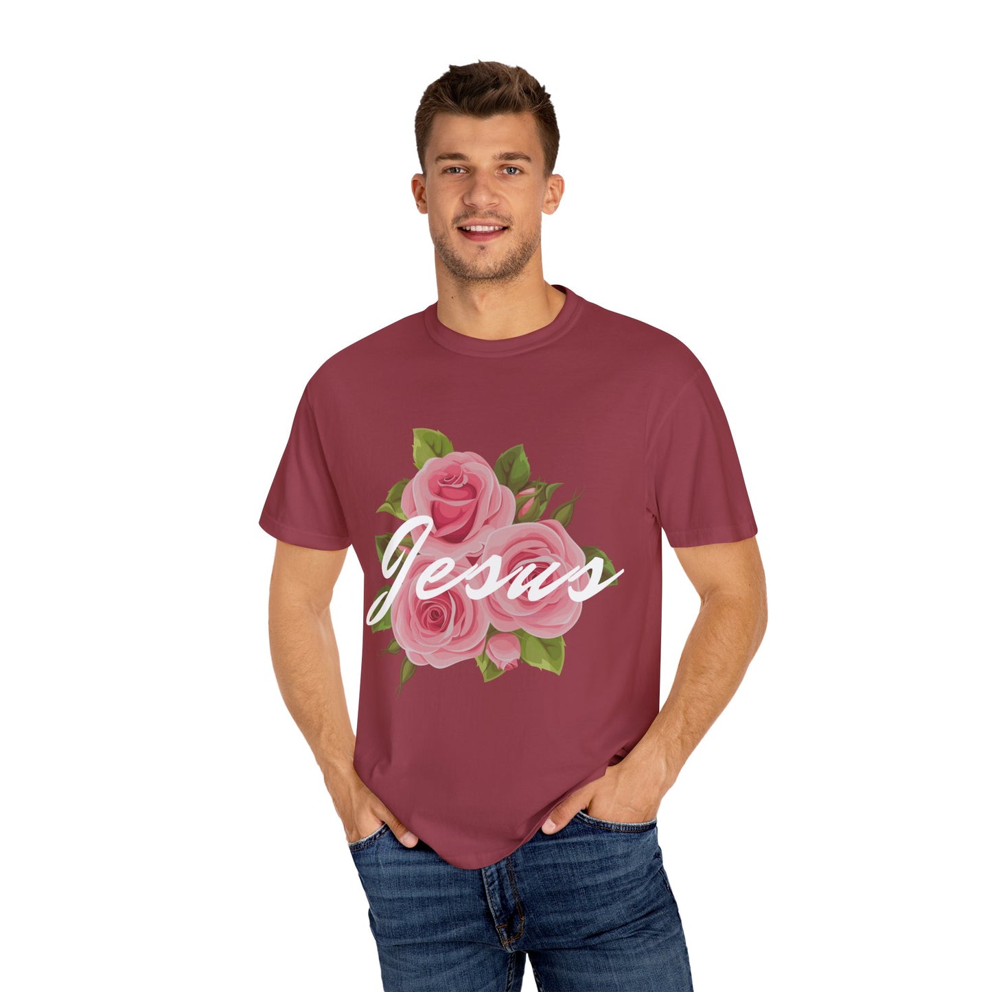 Jesus Floral T-shirt, Vintage Shirt, Christian Apparel, Flower Graphic Tee, Faith-based Gift, Unisex Fashion