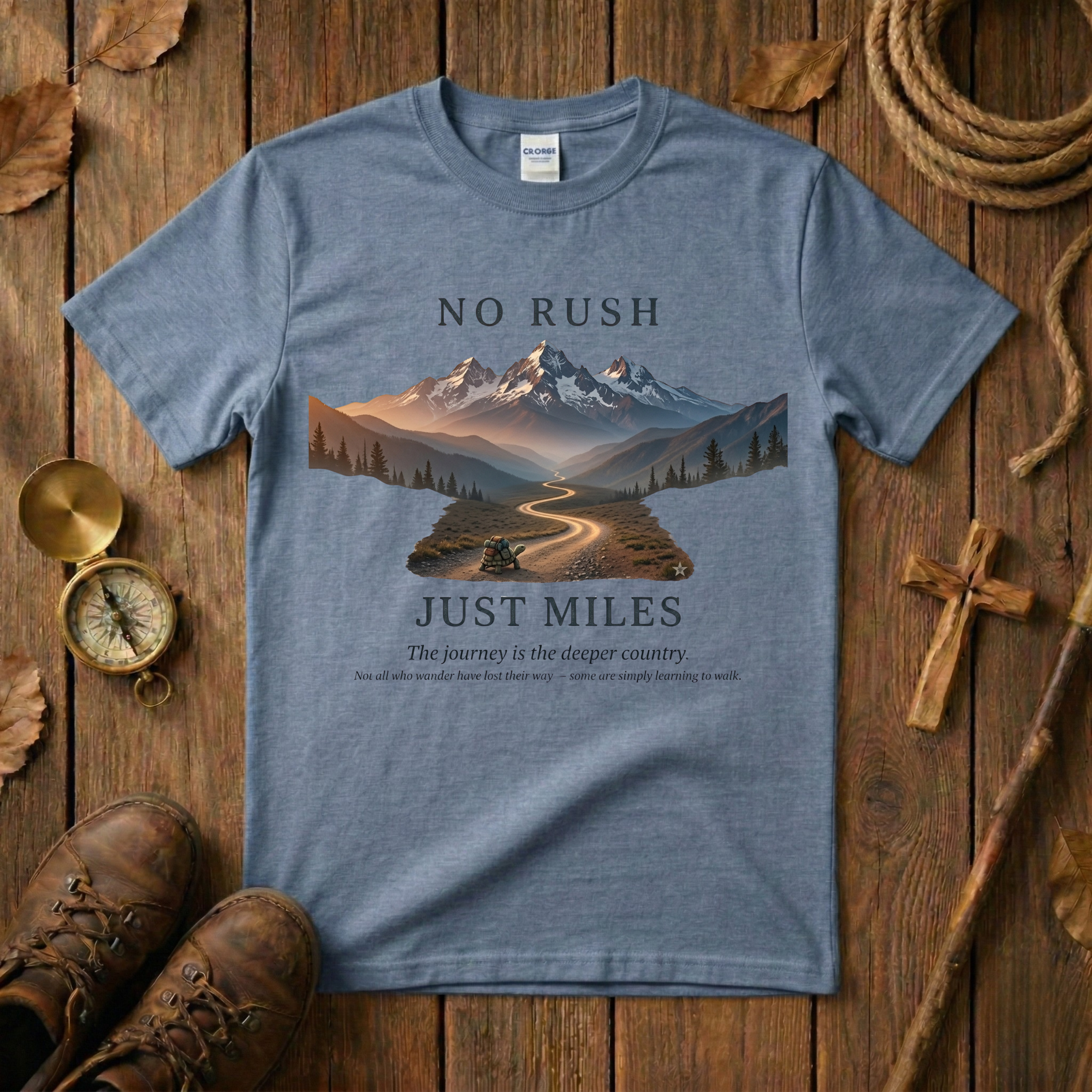 No Rush Just Miles - The Journey is Deeper Tee Shirt