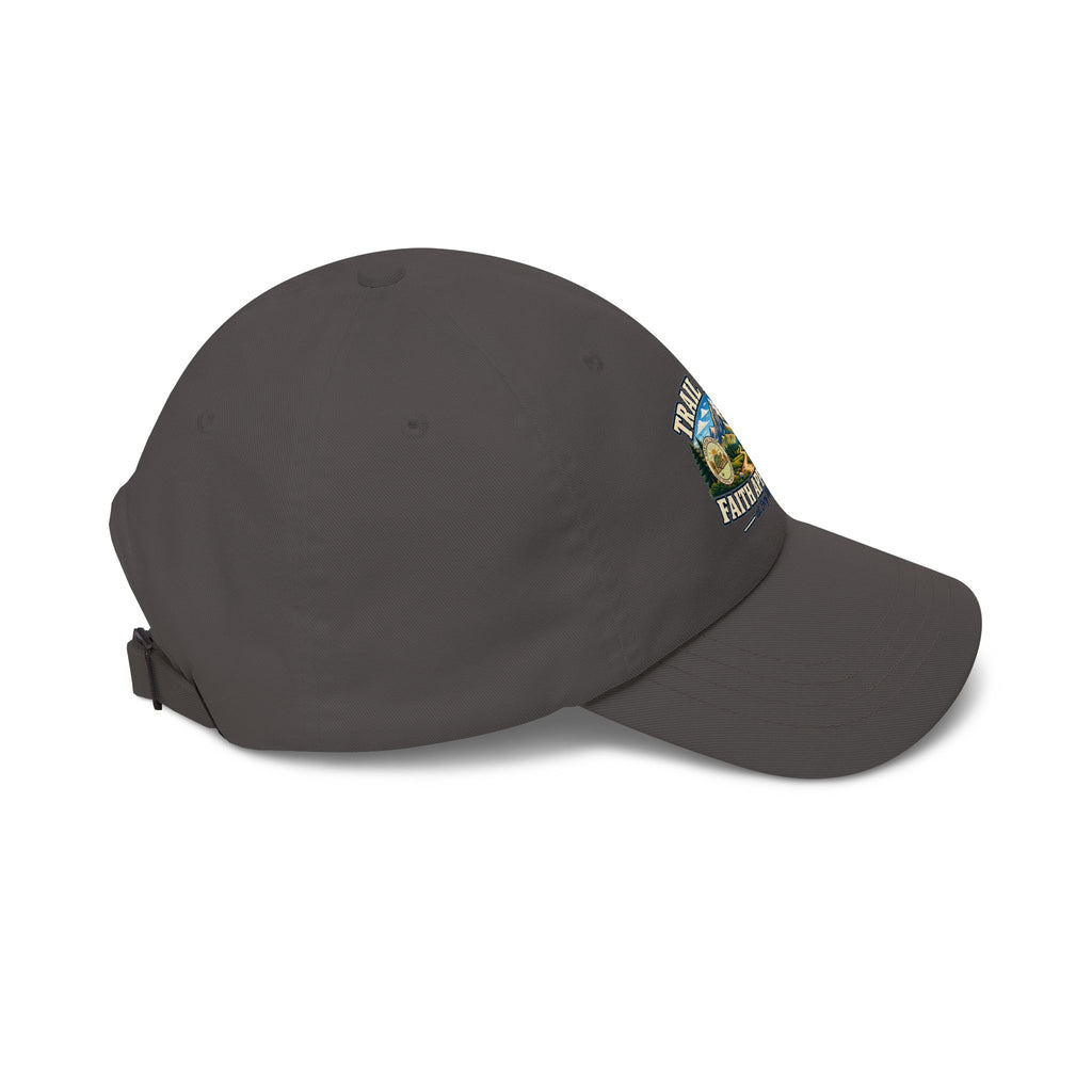 Trail Tested • Faith Approved Dad Cap — Outdoor Mountain Embroidered Baseball Hat