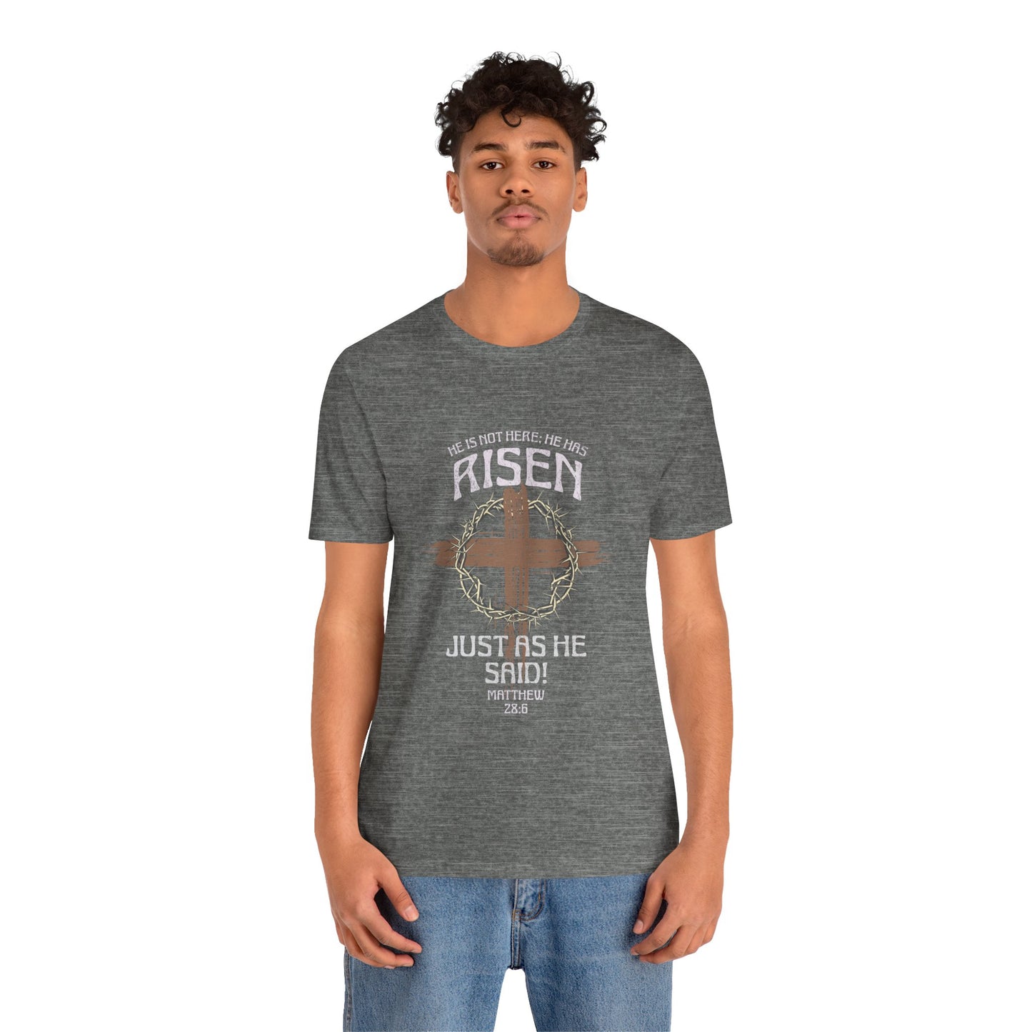 Christian Inspirational T-Shirt 'He Has Risen' Unisex Tee
