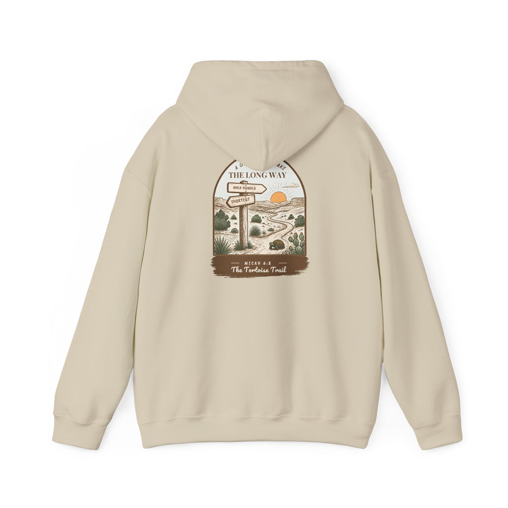 The Long Way Hoodie – Micah 6:8 Christian Hiking Sweatshirt, Unisex