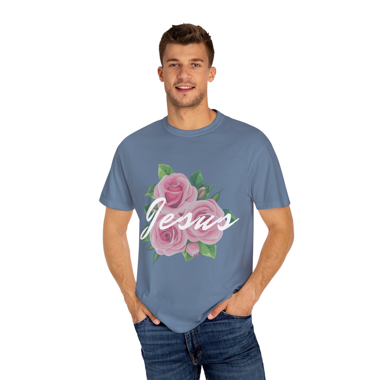 Jesus Floral T-shirt, Vintage Shirt, Christian Apparel, Flower Graphic Tee, Faith-based Gift, Unisex Fashion