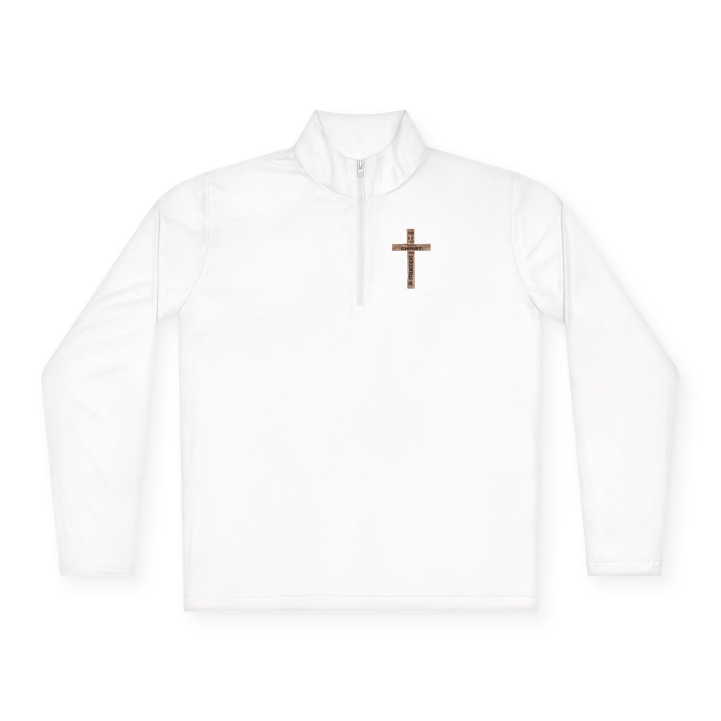 Faith-Inspired Unisex Quarter-Zip Pullover - "I Can Do All Things Through Christ"