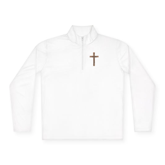 Faith-Inspired Unisex Quarter-Zip Pullover - "I Can Do All Things Through Christ"