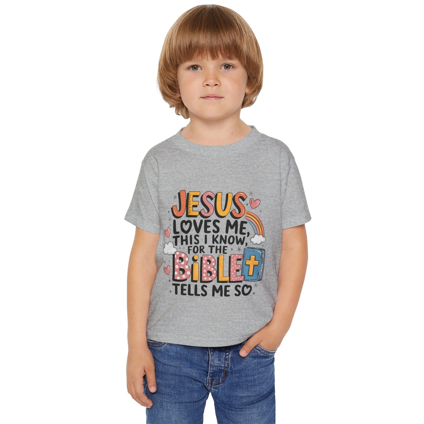 Jesus Loves Me This I Know - Heavy Cotton™ Toddler T-shirt