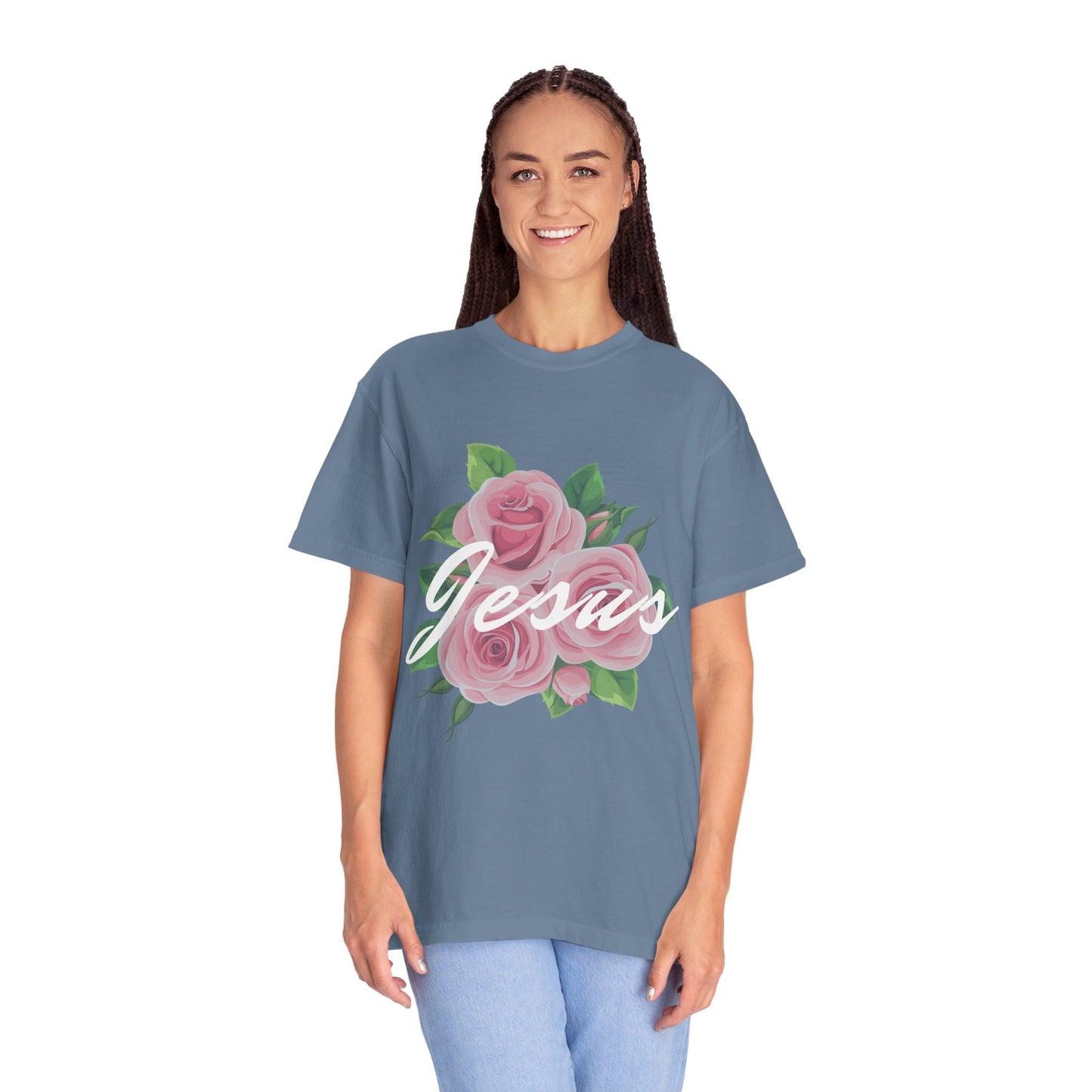 Jesus Floral T-shirt, Vintage Shirt, Christian Apparel, Flower Graphic Tee, Faith-based Gift, Unisex Fashion