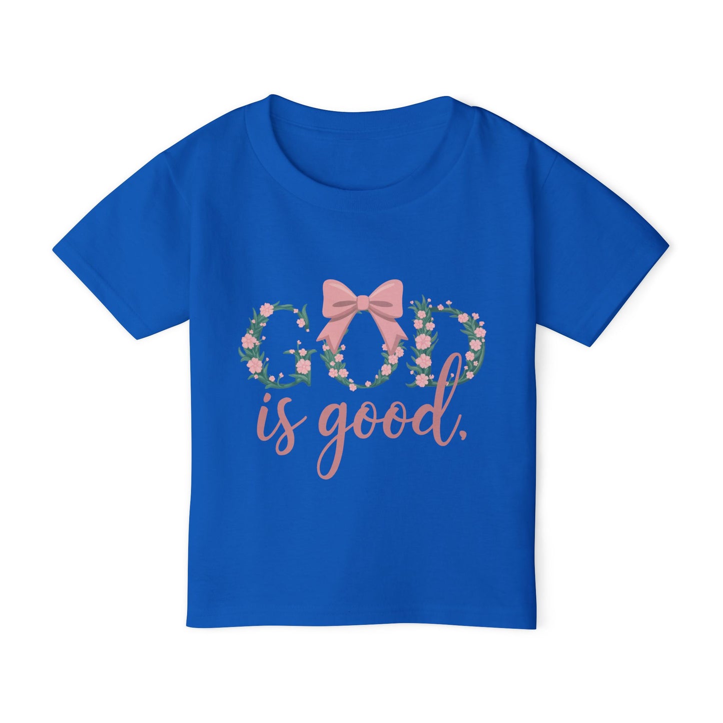 God is Good Toddler T-Shirt, Cute Toddler Tee, Floral Print Kids Shirt, Toddler Gift, Inspirational Kids Apparel