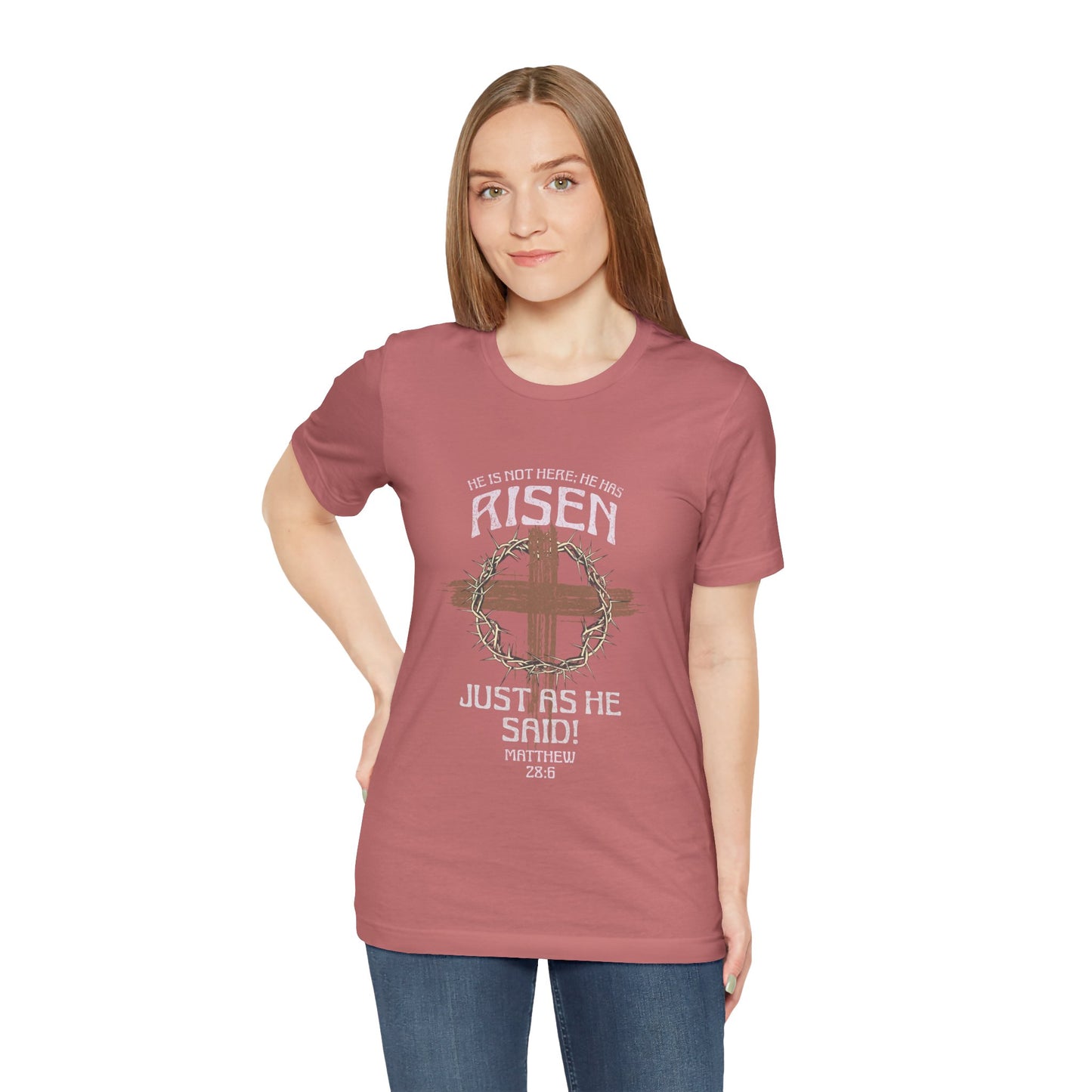Christian Inspirational T-Shirt 'He Has Risen' Unisex Tee
