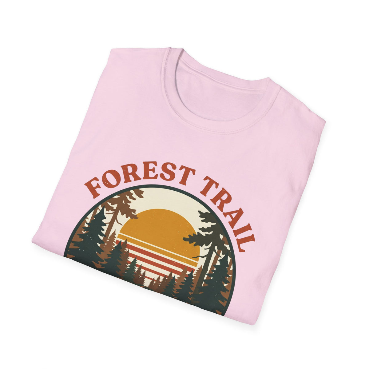 Retro Forest Trail T-Shirt – Vintage 70s Sunset Hiking Tee, Unisex