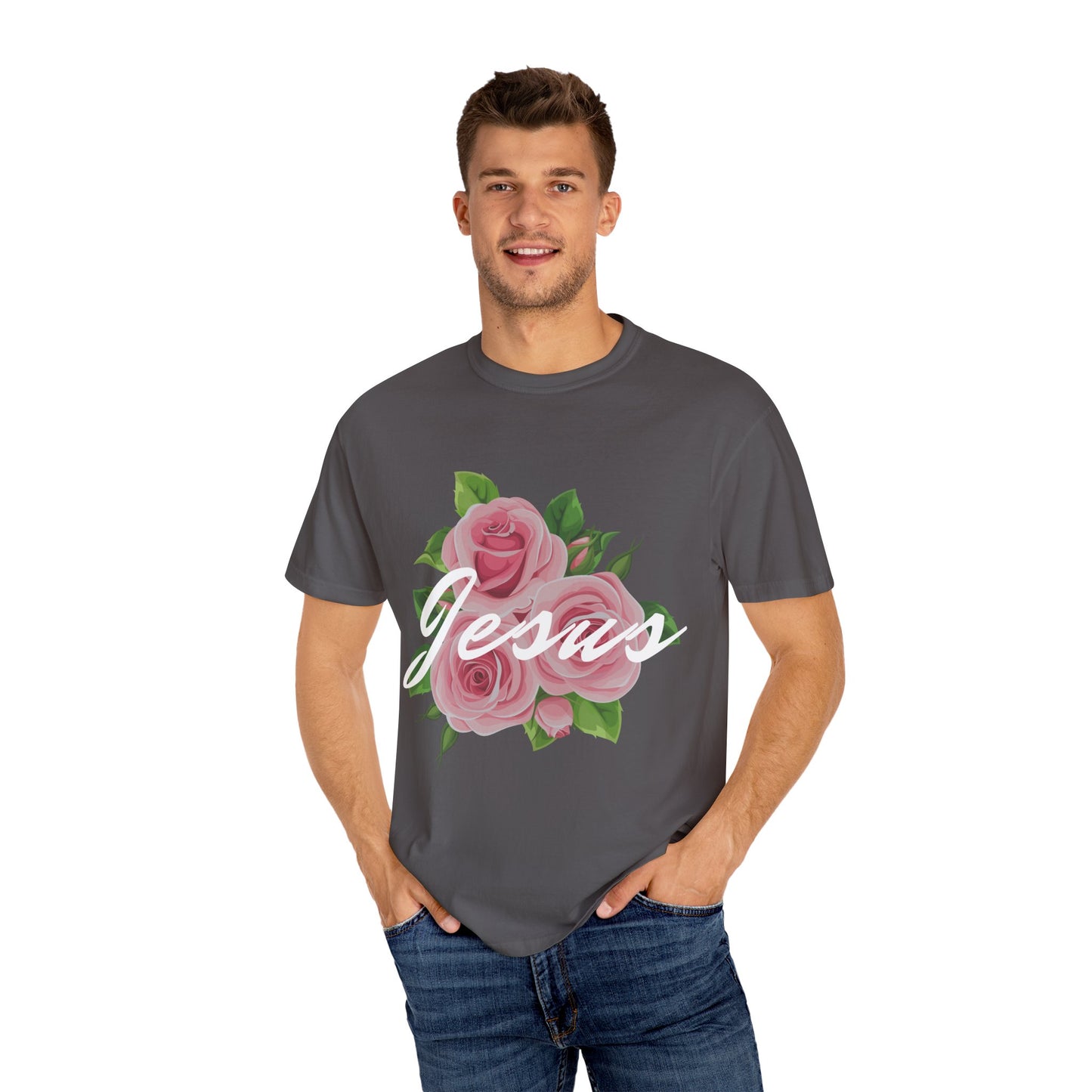 Jesus Floral T-shirt, Vintage Shirt, Christian Apparel, Flower Graphic Tee, Faith-based Gift, Unisex Fashion