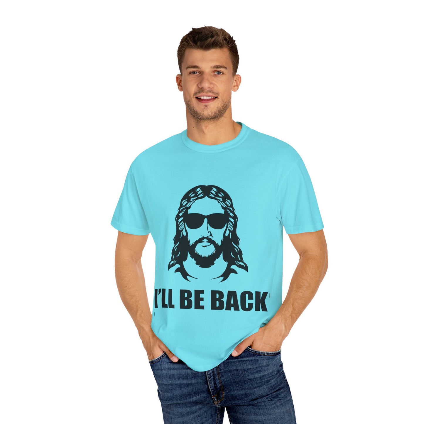 Humorous Jesus Unisex T-Shirt - 'I’ll Be Back' Graphic Tee