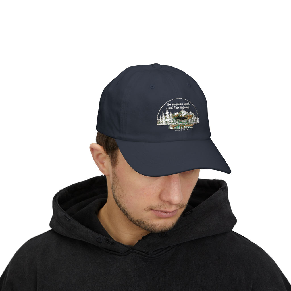 Classic Dad Cap - 'Be Still & Know' Mountain Camping Hat