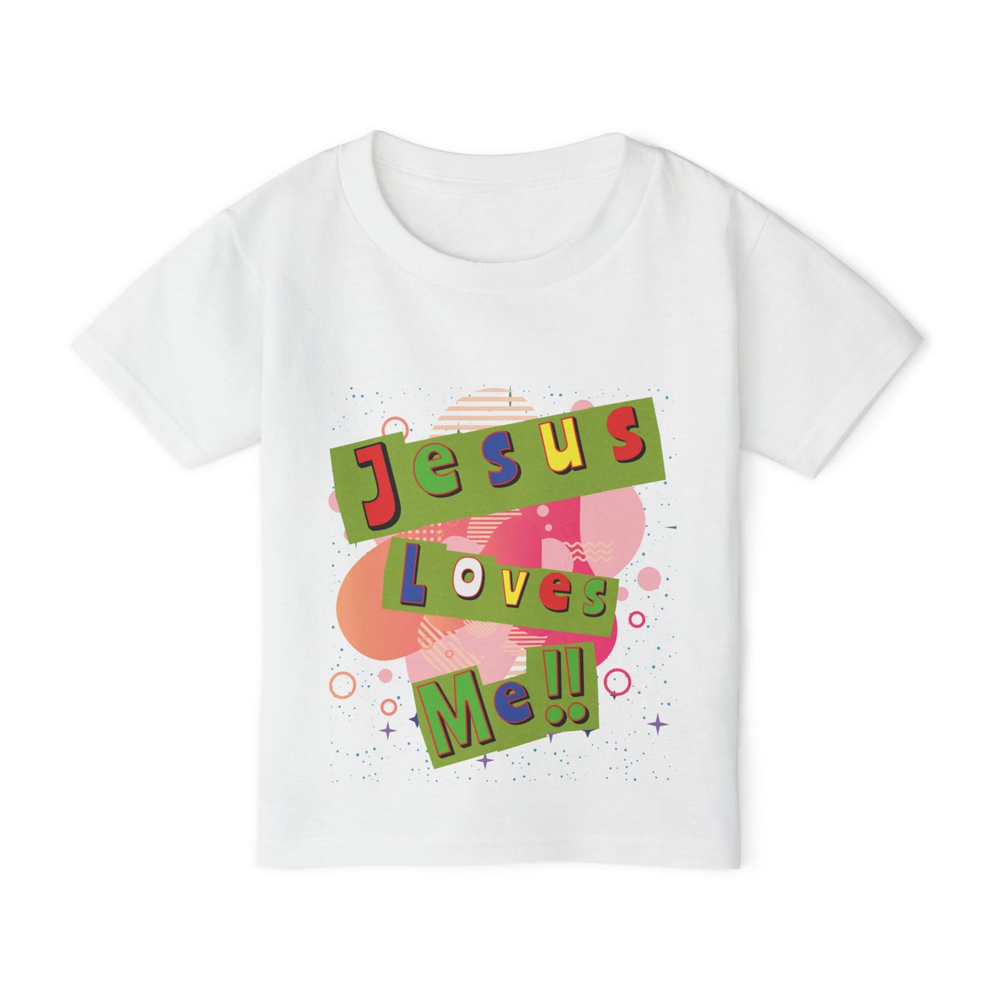 Colorful Jesus Loves Me Toddler T-shirt