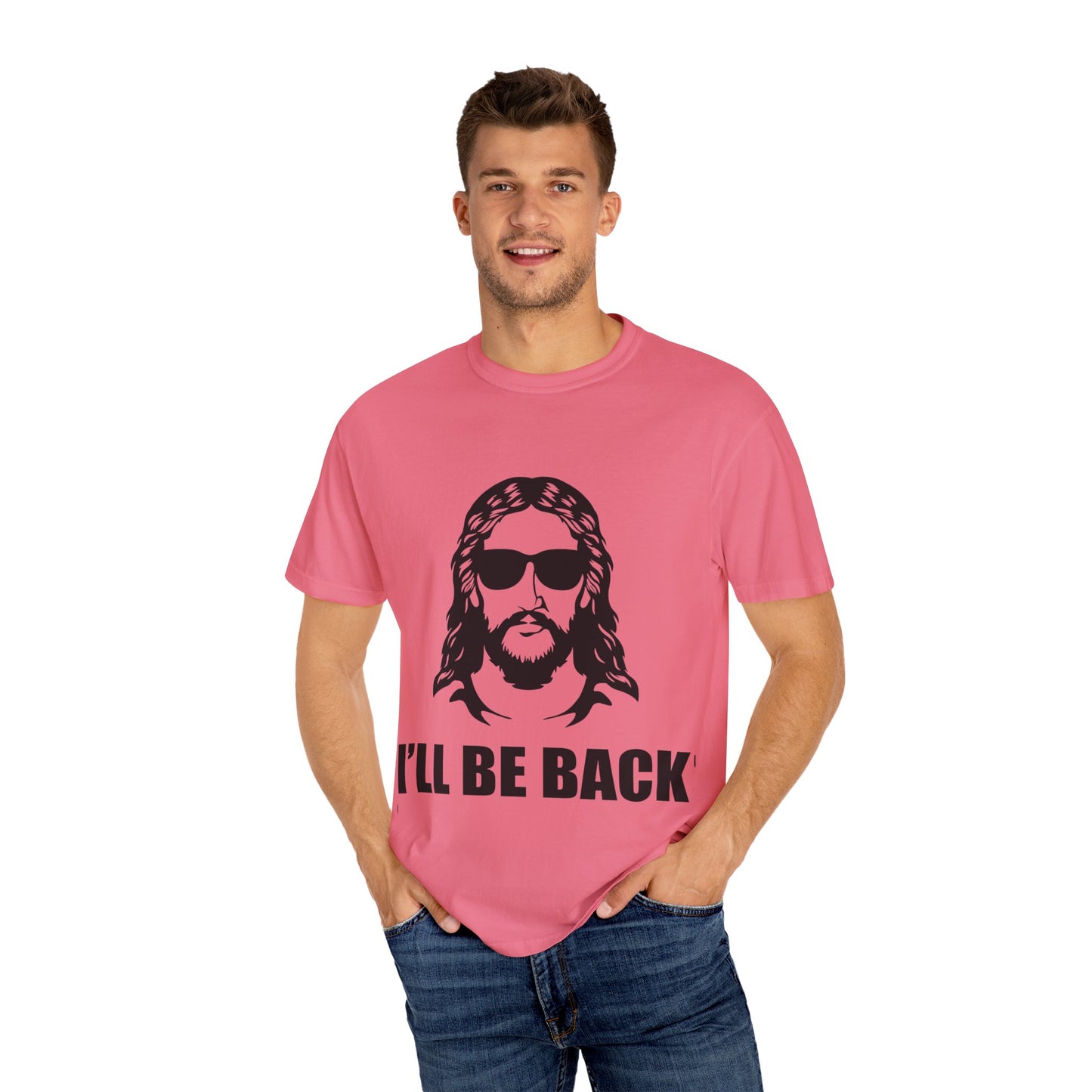 Humorous Jesus Unisex T-Shirt - 'I’ll Be Back' Graphic Tee