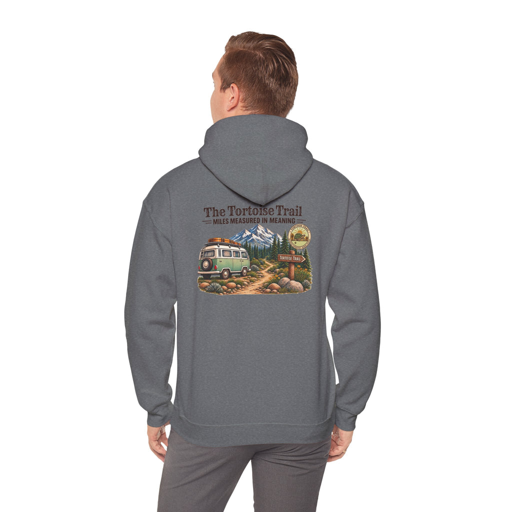 Adventure Hoodie – "The Tortoise Trail: Miles Measured in Memories" Graphic Hoodie