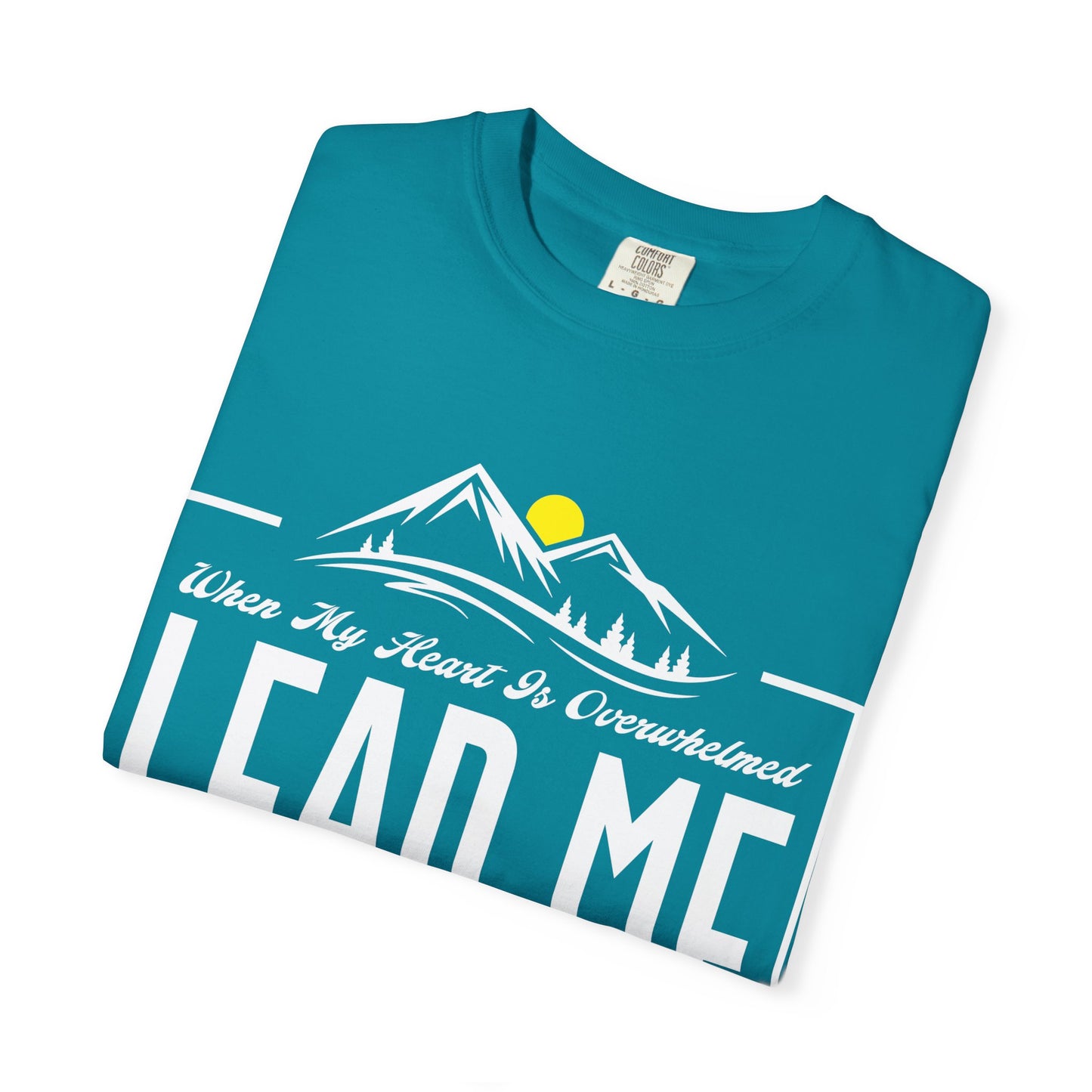 Comfort Colors T-Shirt: 'Lead Me to the Rock' Psalm 61:2 Inspirational Tee