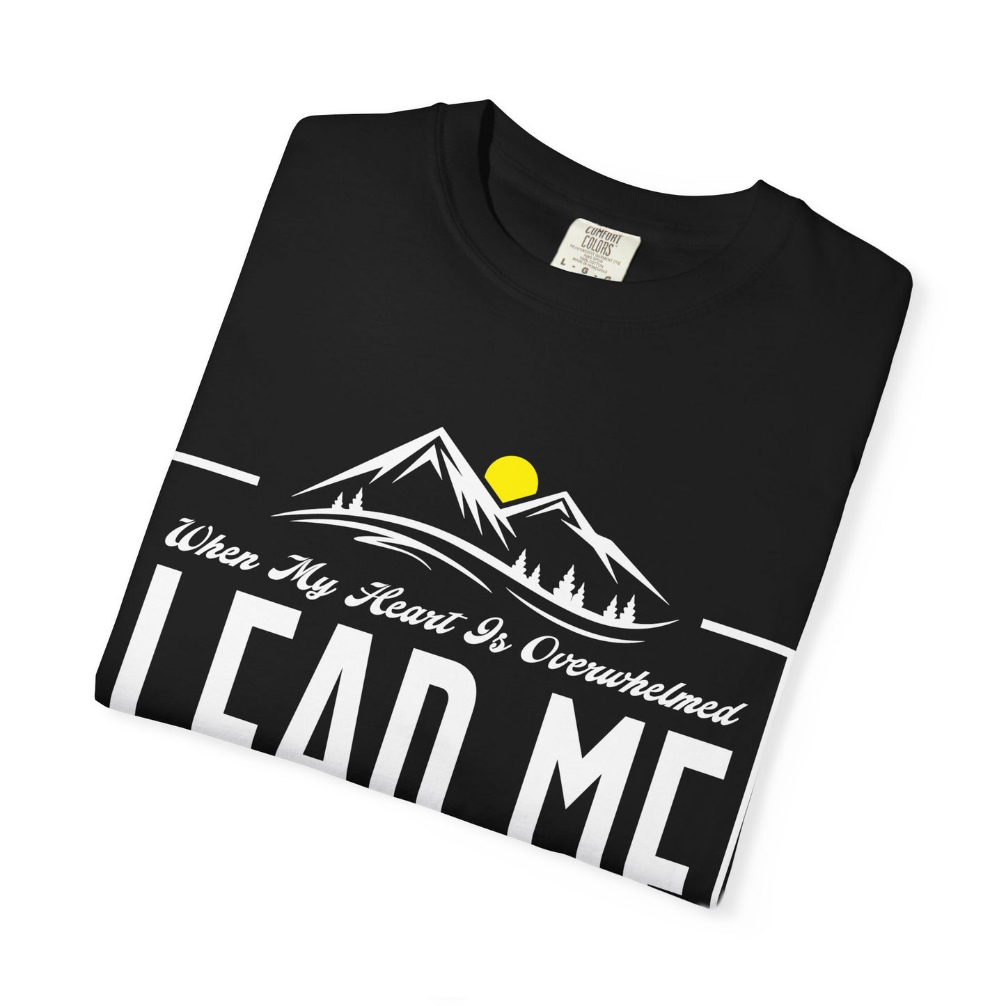 Comfort Colors T-Shirt: 'Lead Me to the Rock' Psalm 61:2 Inspirational Tee
