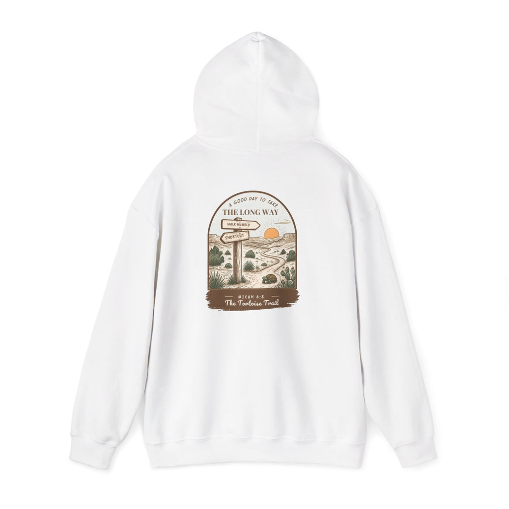 The Long Way Hoodie – Micah 6:8 Christian Hiking Sweatshirt, Unisex
