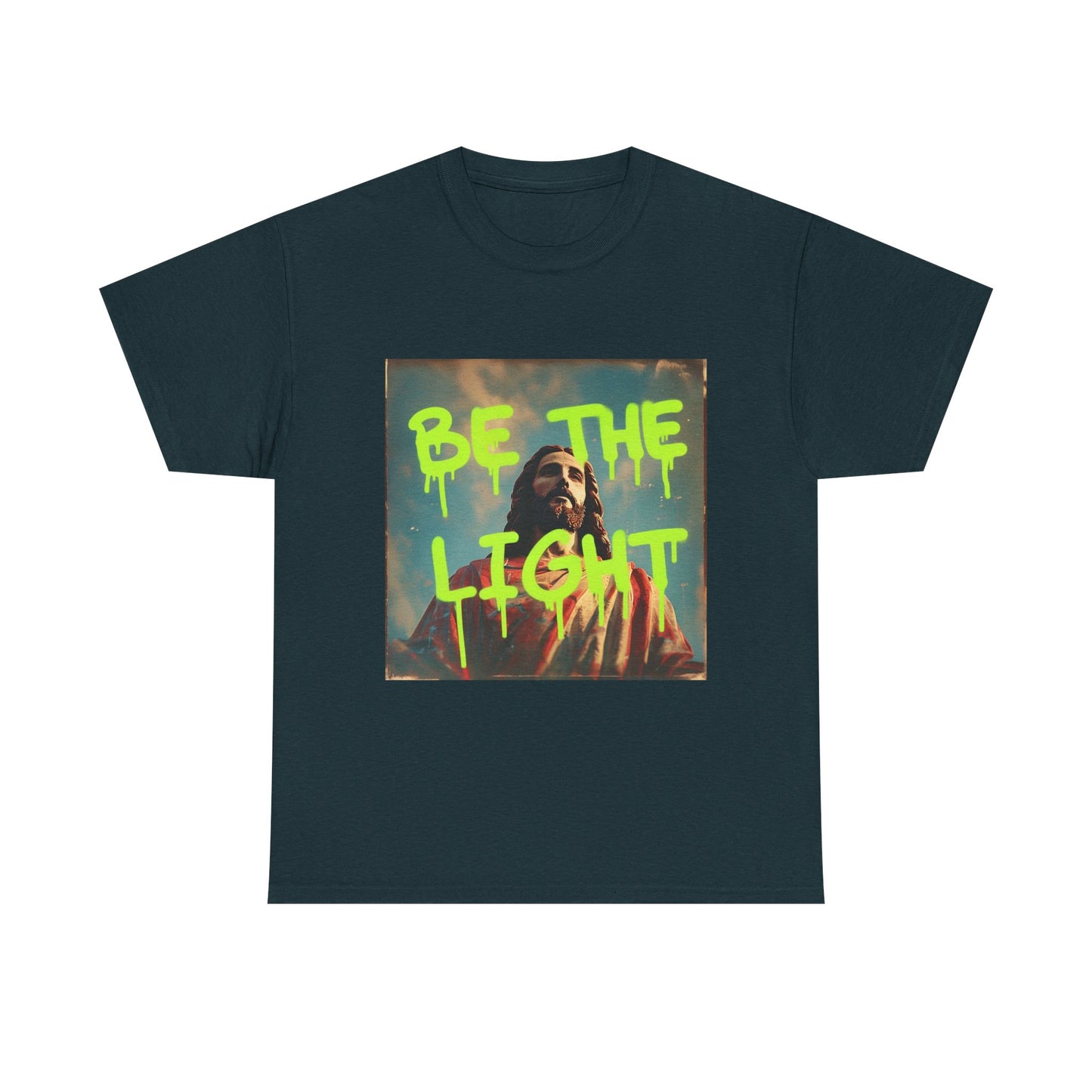 Inspirational Unisex Heavy Cotton Tee - 'Be the Light' Matthew 5:14 Gildan 5000, Inspirational T-shirt, Christian Outfit, Faith Tee, Religious Clothing, Bible Verse Gifts