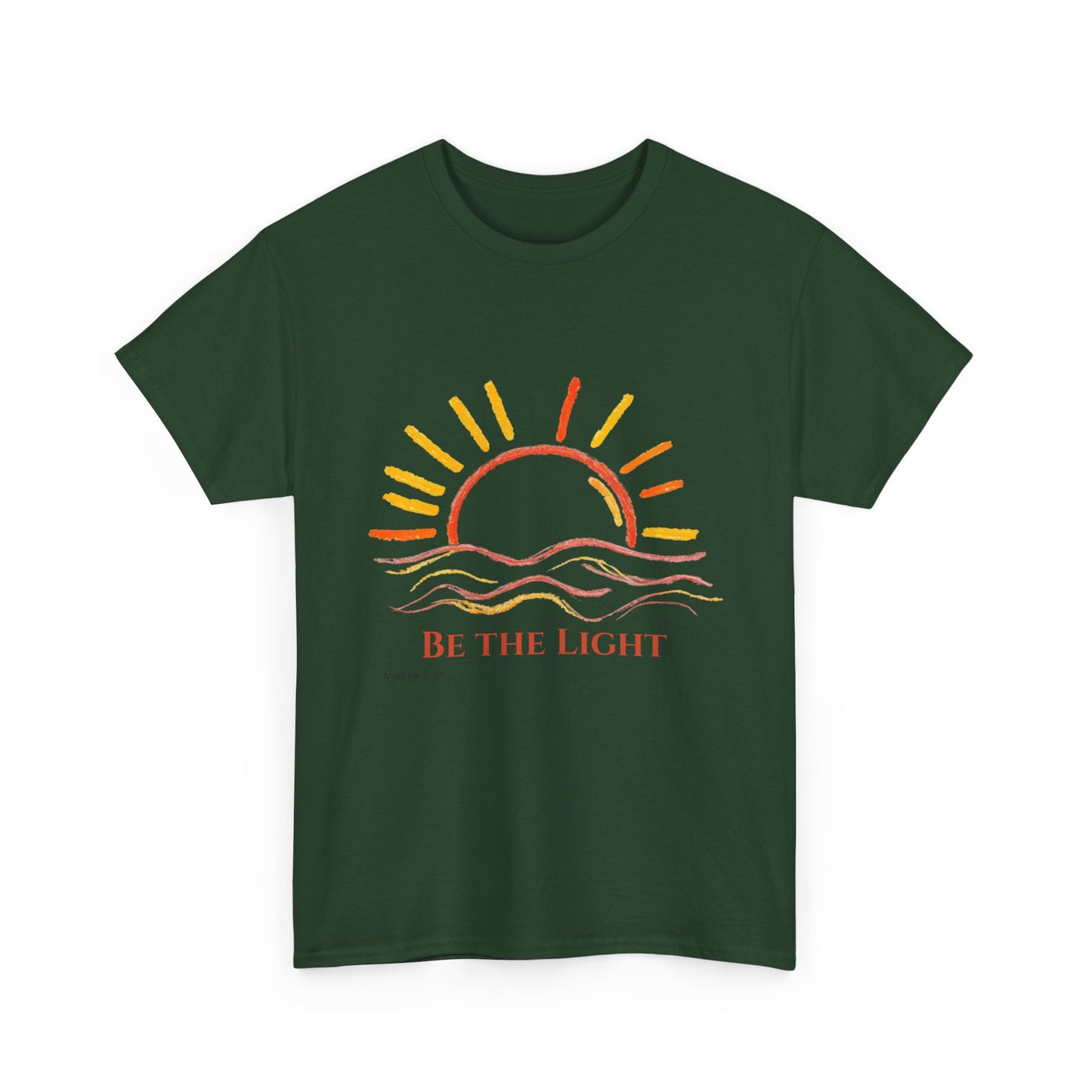 Be The Light - Mathew 5:14 Unisex Heavy Cotton Christian Faith Inspirational Tee
