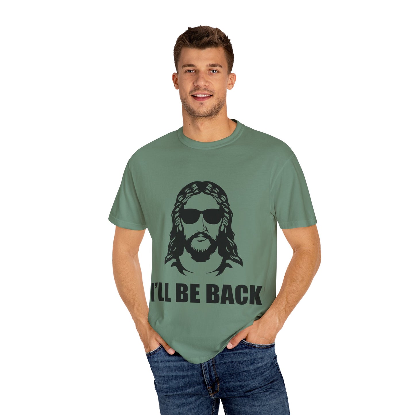 Humorous Jesus Unisex T-Shirt - 'I’ll Be Back' Graphic Tee