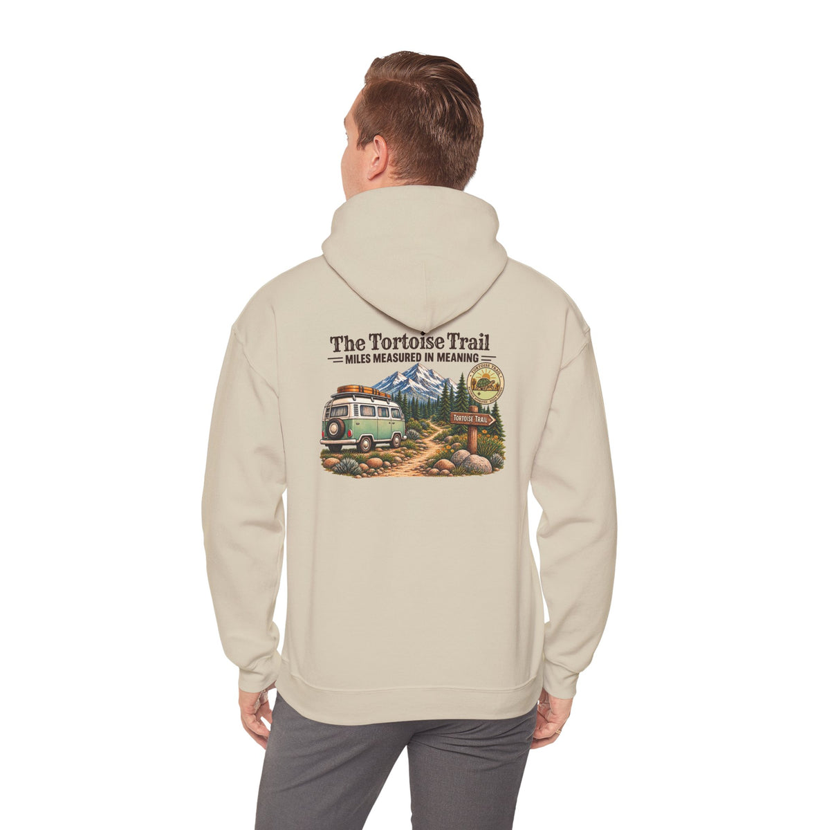 Adventure Hoodie – "The Tortoise Trail: Miles Measured in Memories" Graphic Hoodie
