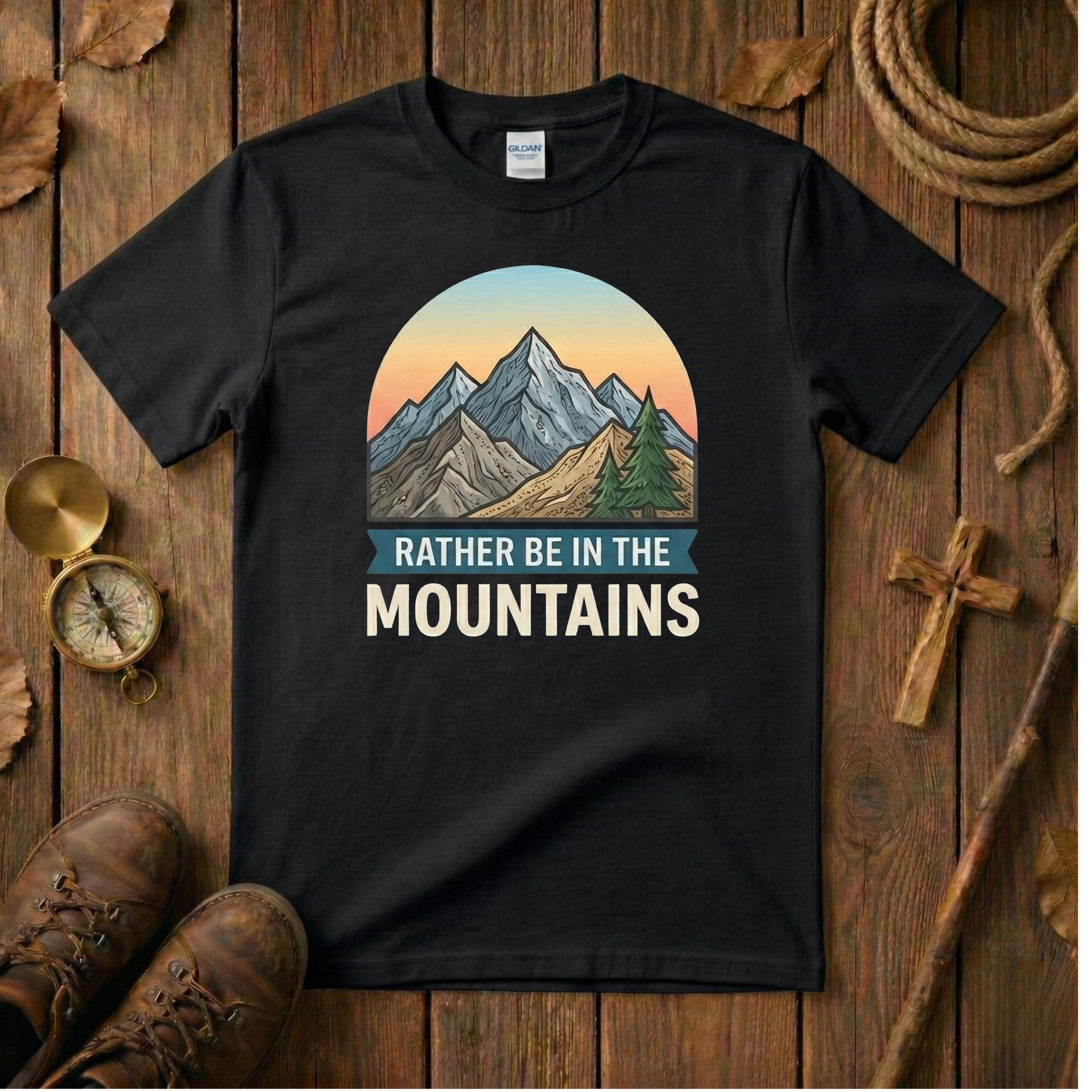 I'd Rather Be In The Mountains Tee Shirt