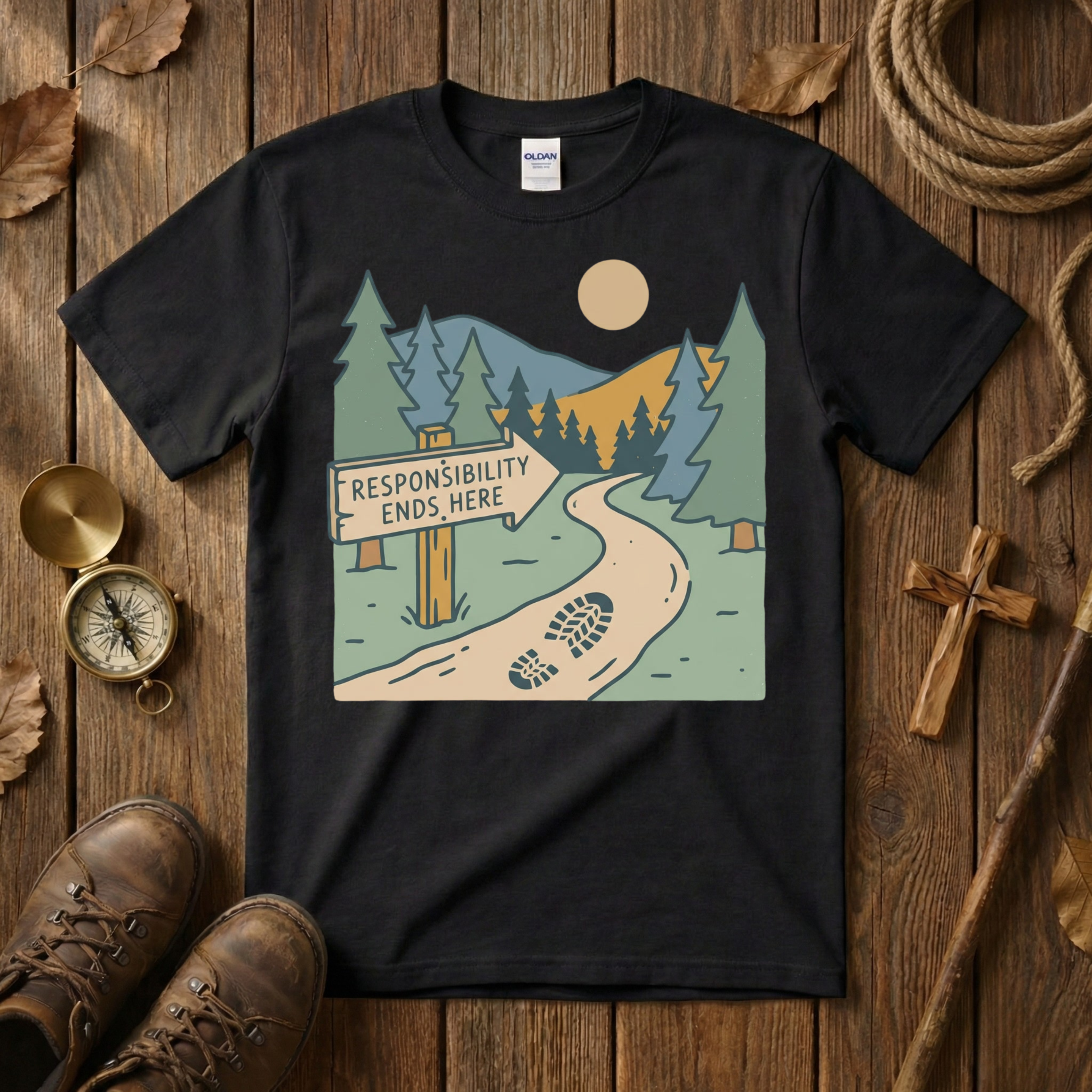 Boot Prints Tee Shirt