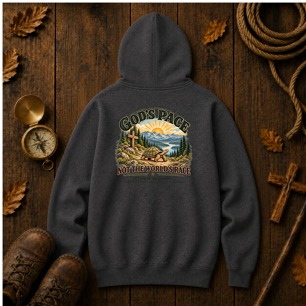 God's Pace, Not the World's Race Hoodie – Christian Sweatshirt, Unisex