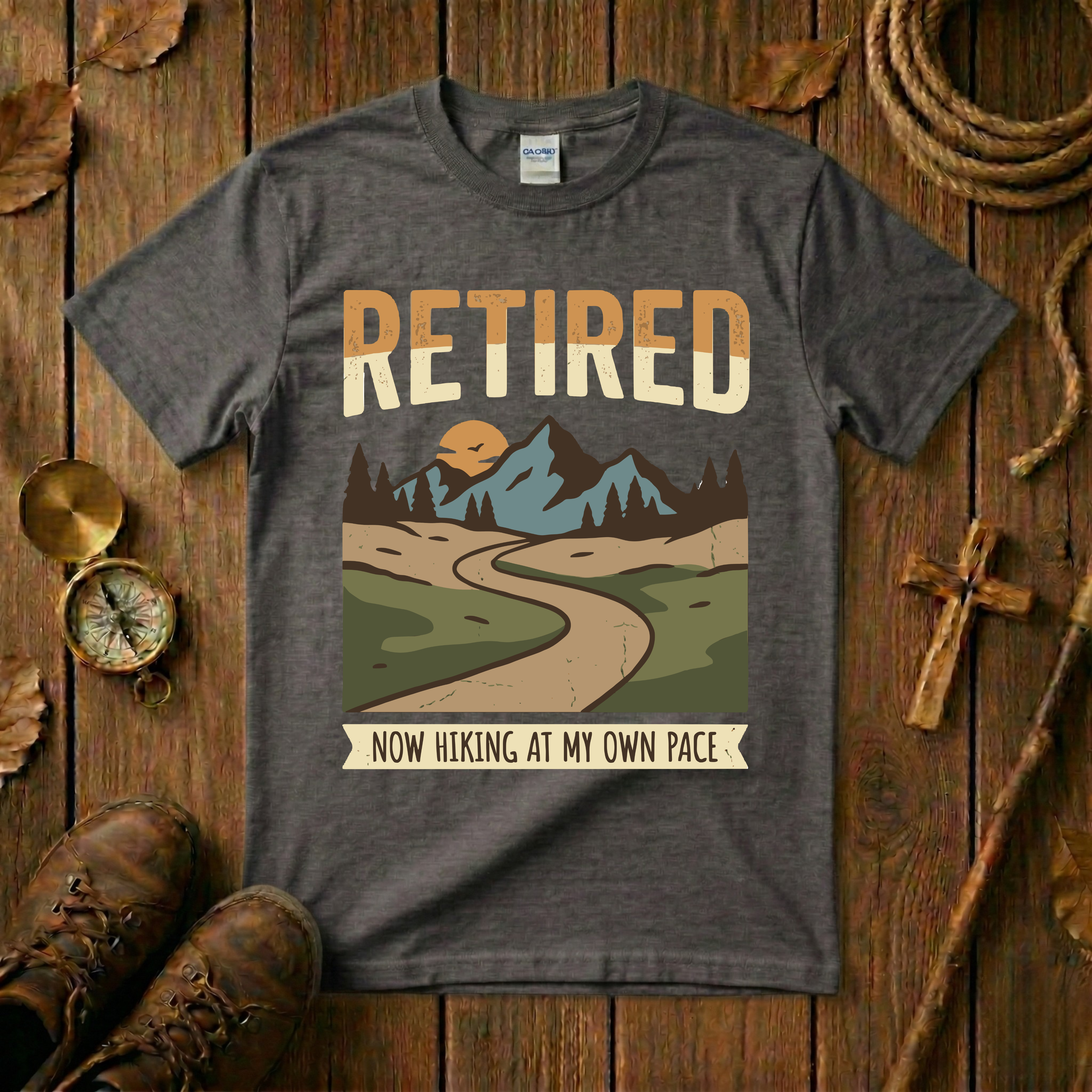 Retired Now Hiking My Own Pace Tee Shirt