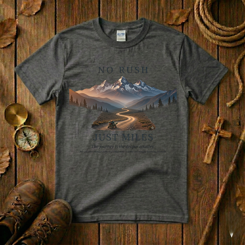 No Rush Just Miles - The Journey is Deeper Tee Shirt