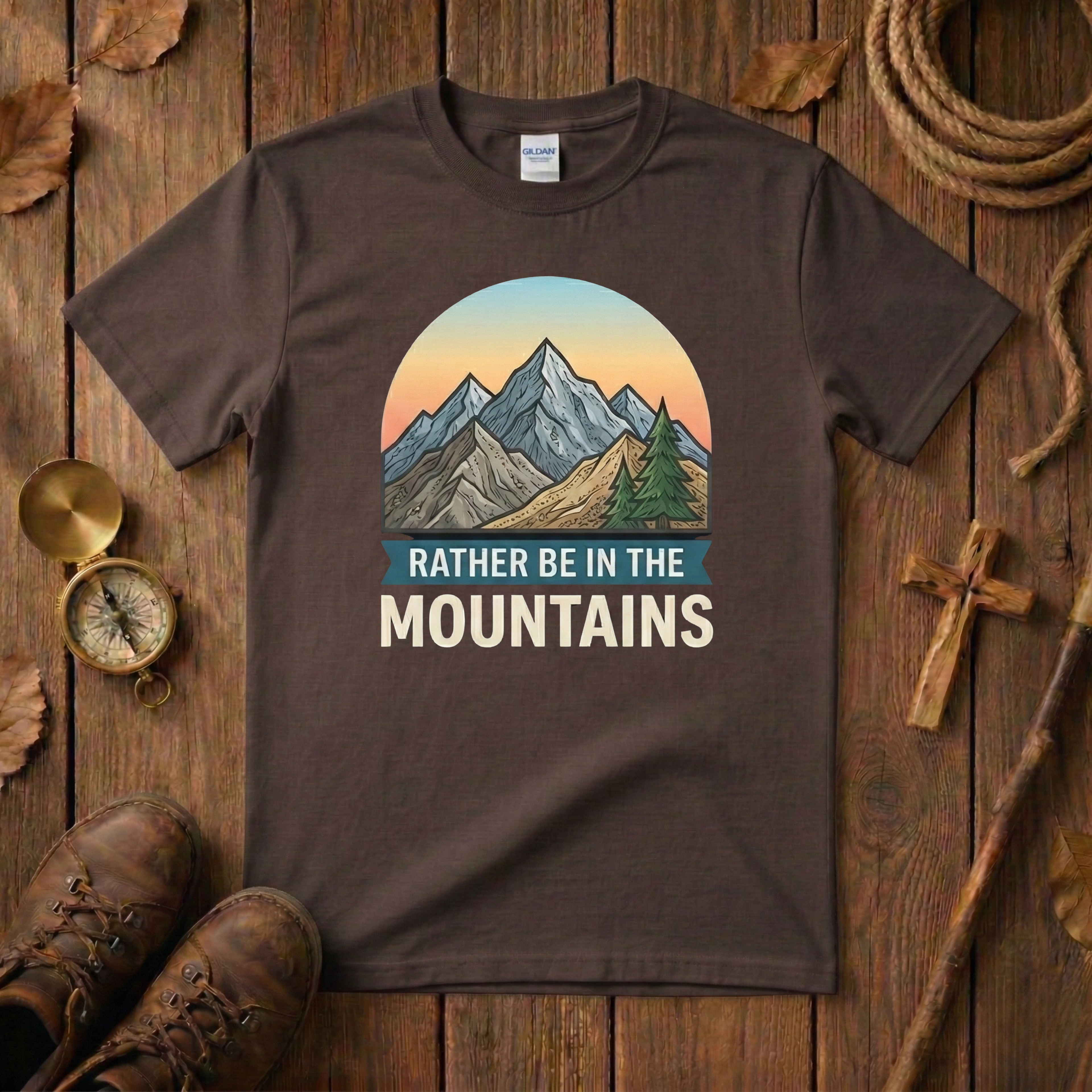 I'd Rather Be In The Mountains Tee Shirt