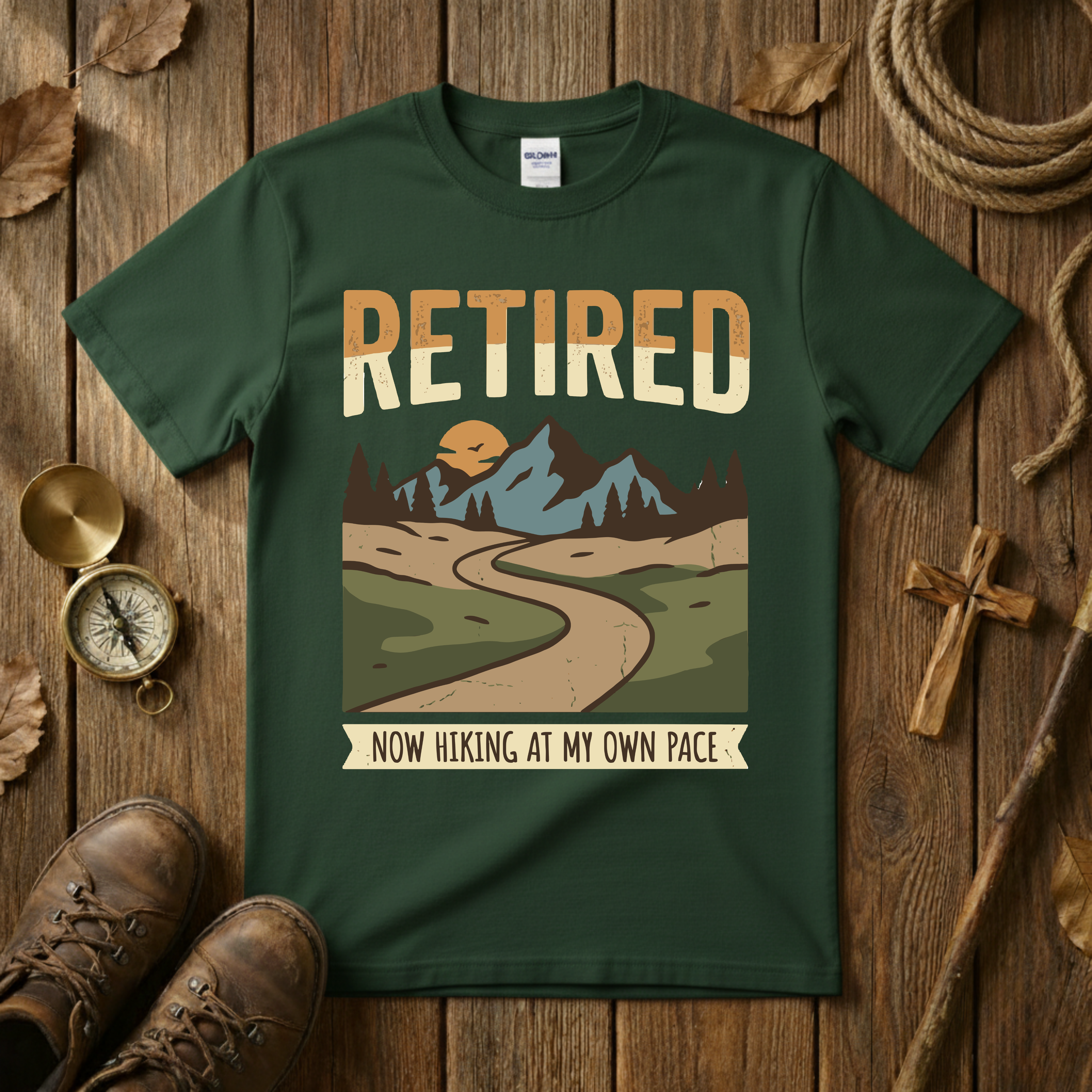 Retired Now Hiking My Own Pace Tee Shirt