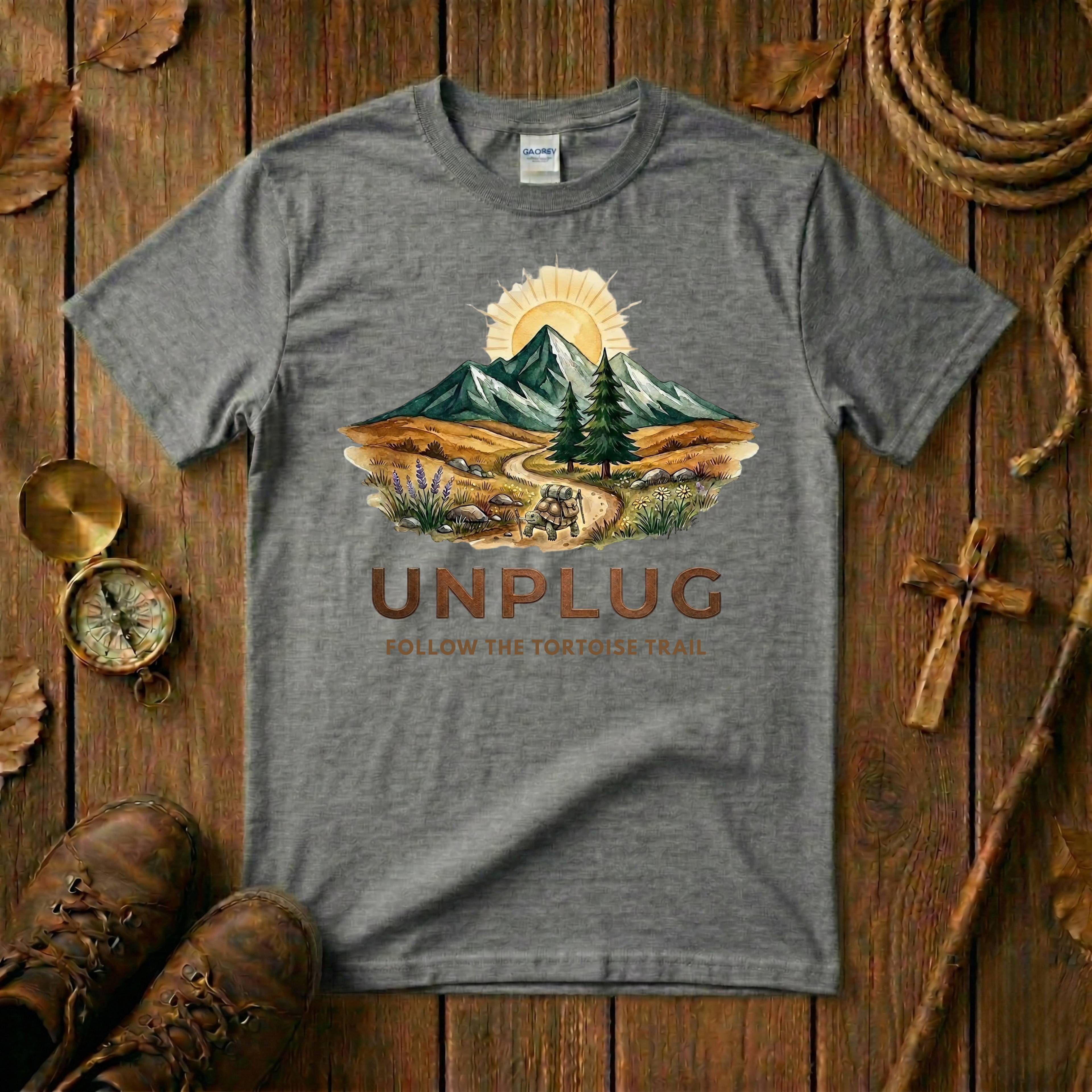Unplug - Follow the Tortoise Trail Tee Shirt