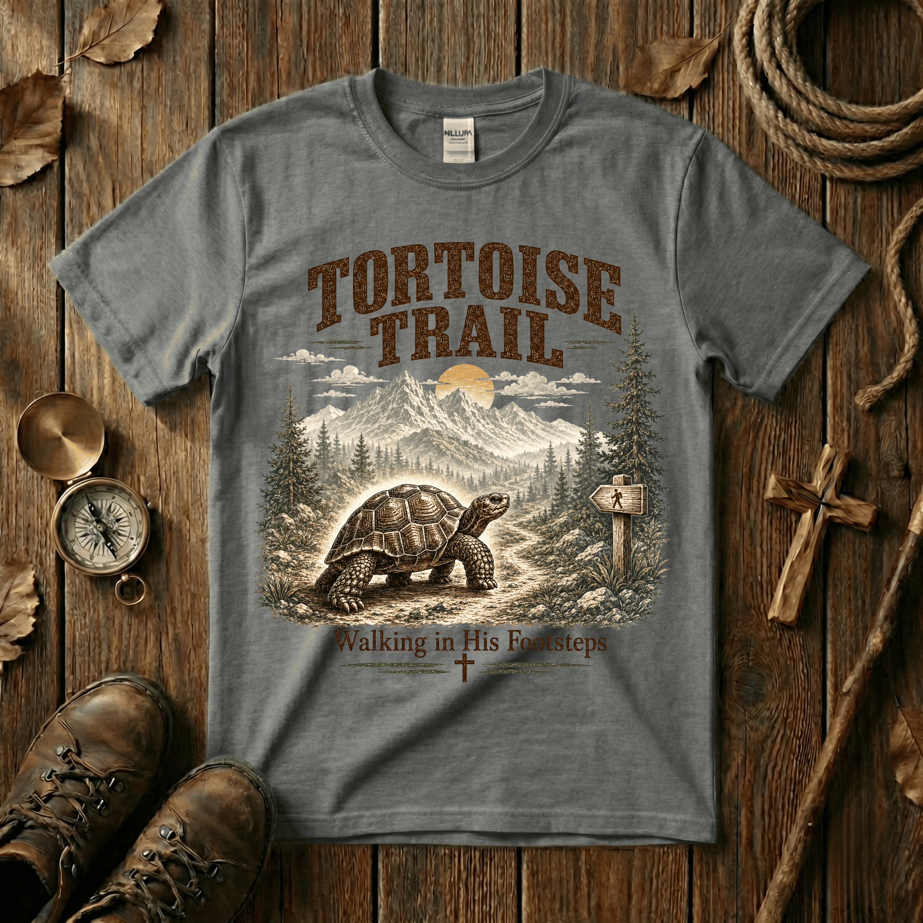 Tortoise Trail Mountain Graphic Tee Shirt - "Tortoise Trail"