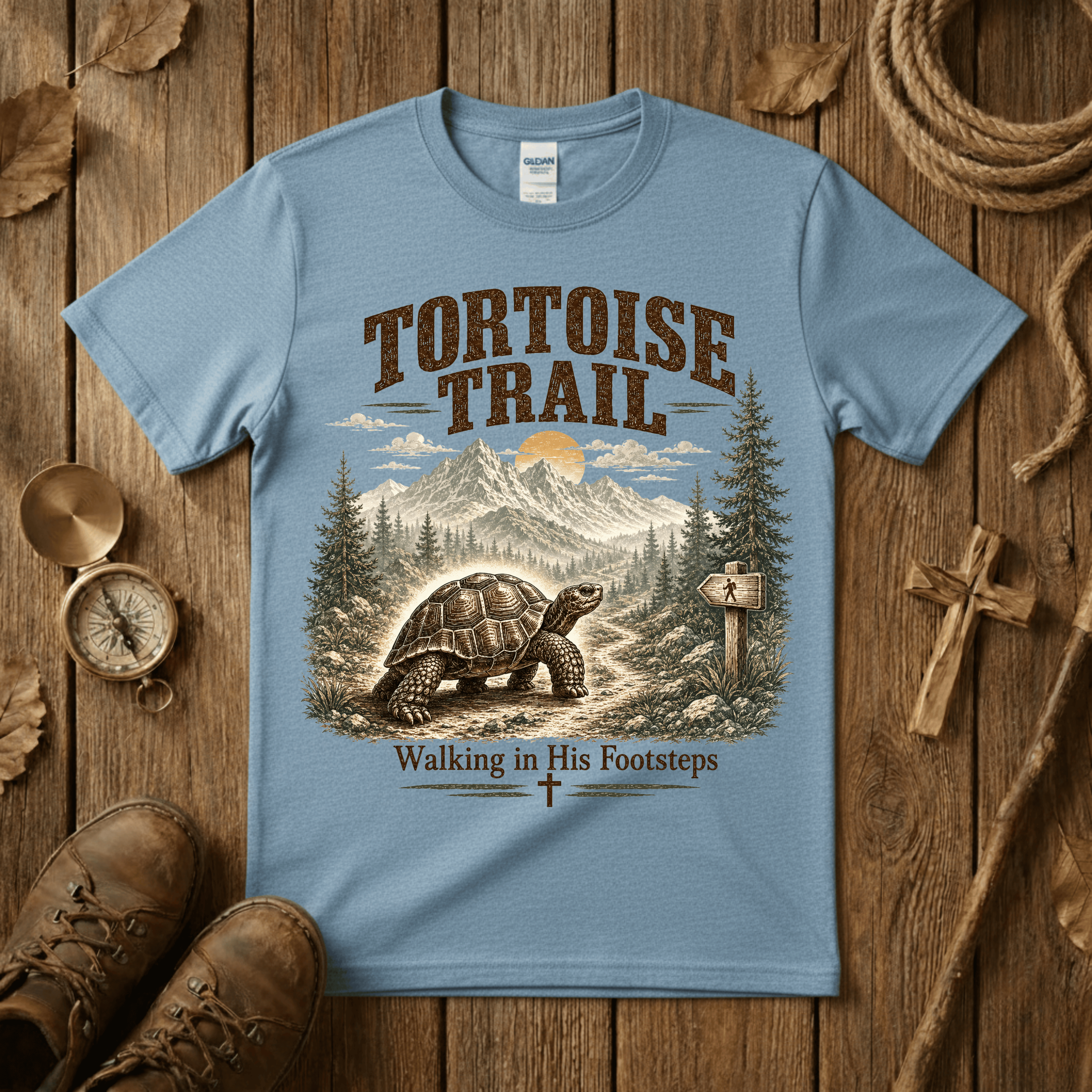Tortoise Trail Mountain Graphic Tee Shirt - "Tortoise Trail"