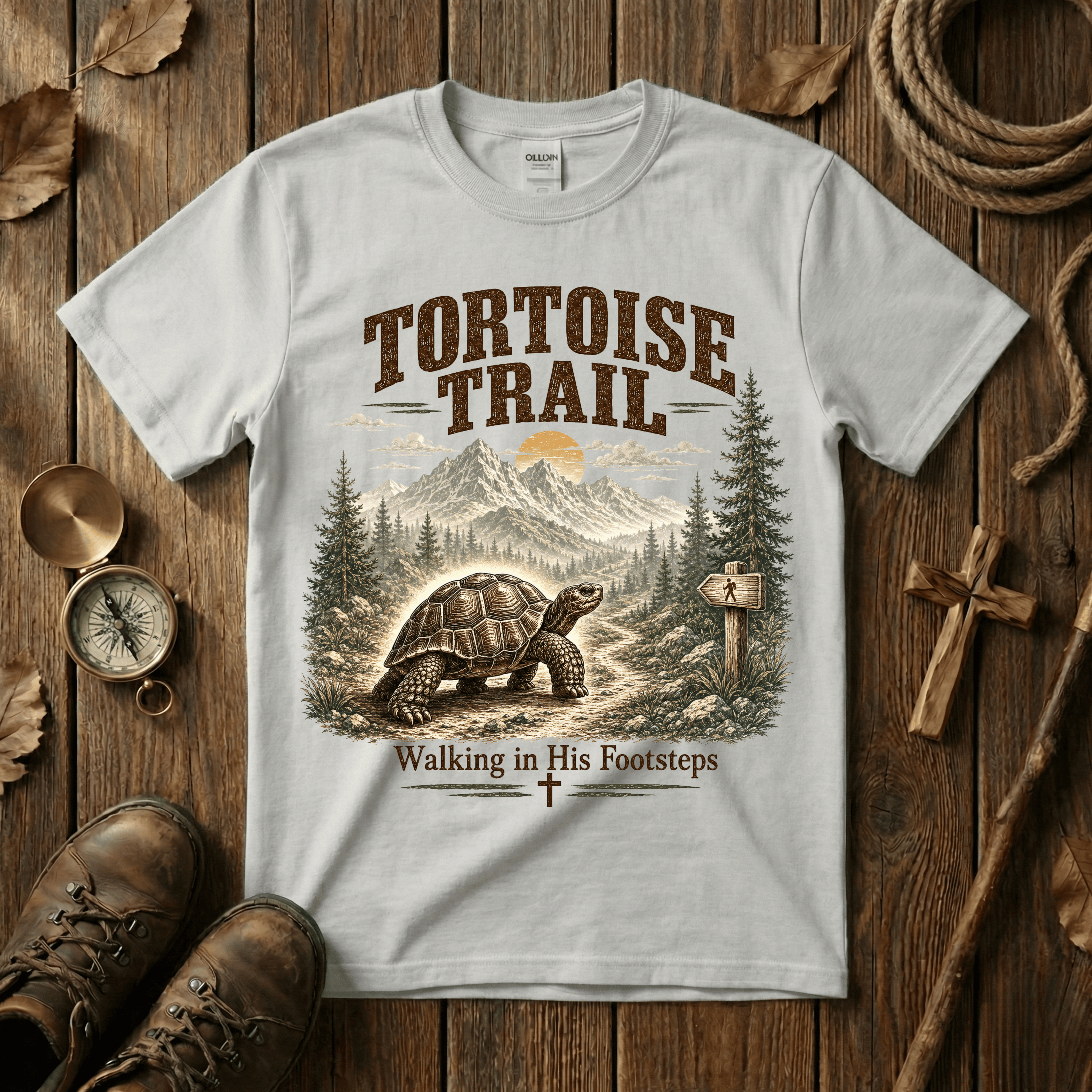 Tortoise Trail Mountain Graphic Tee Shirt - "Tortoise Trail"