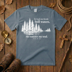 He Leads Me Beside Still Waters Tee Shirt