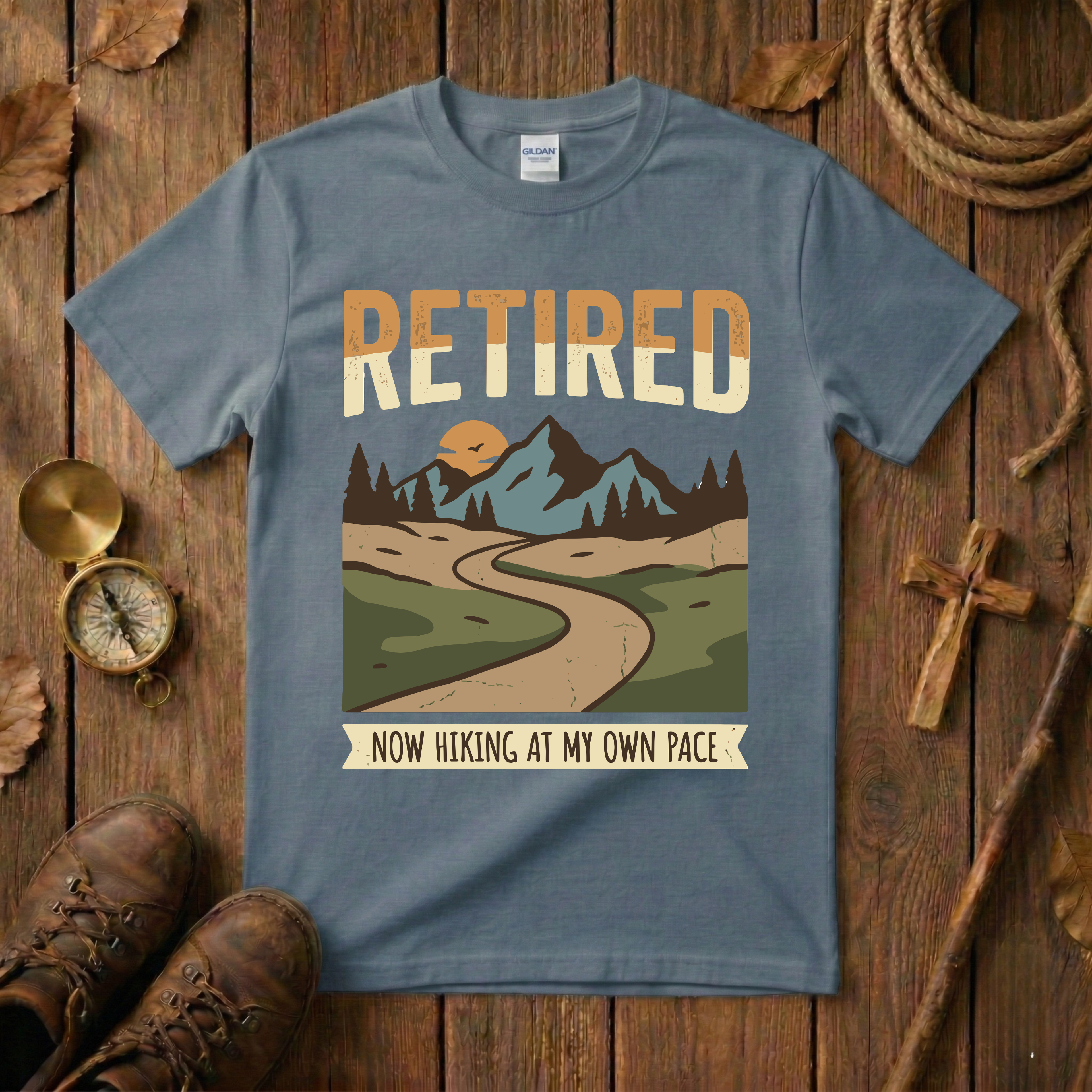 Retired Now Hiking My Own Pace Tee Shirt
