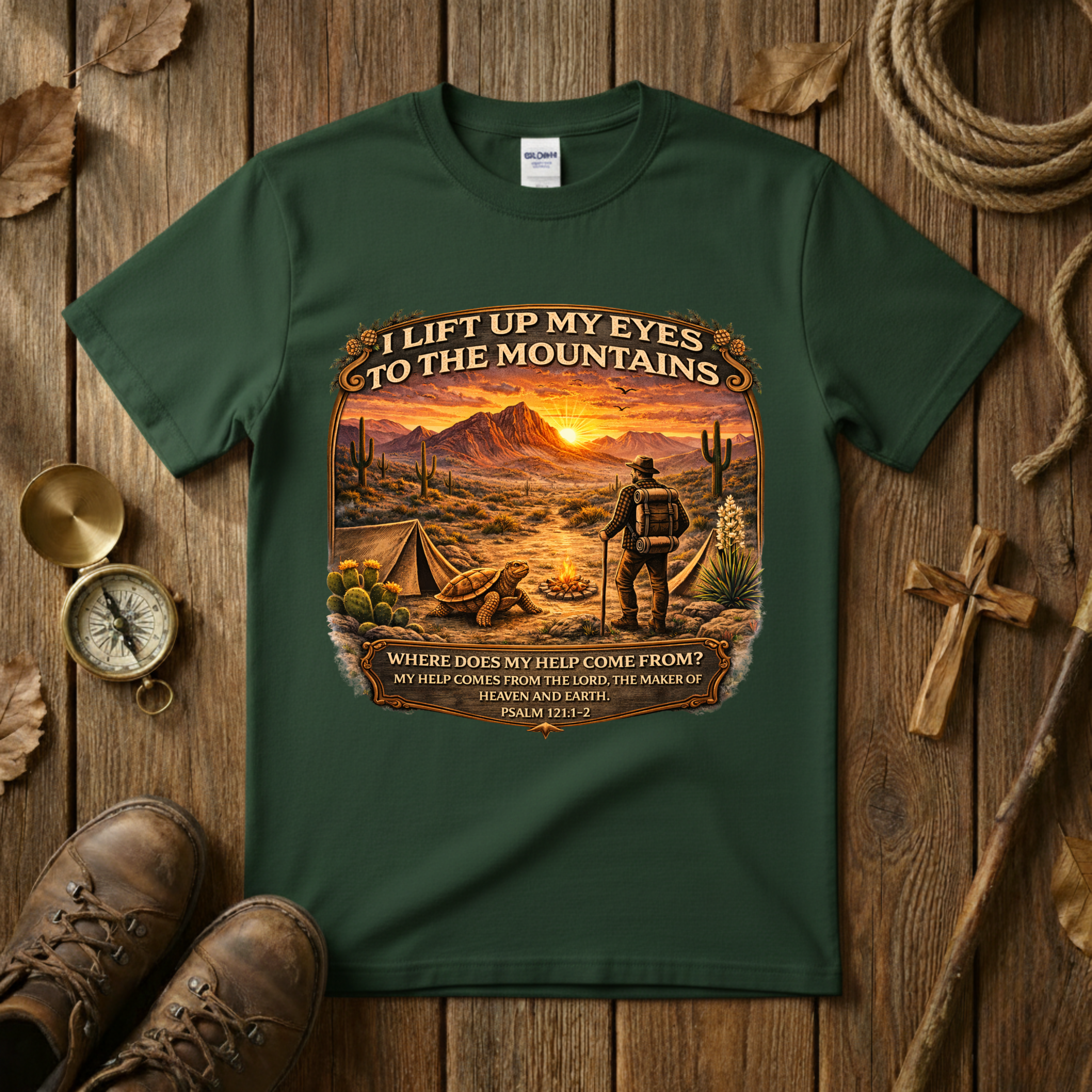 I Lift My Eyes Up to the Mountains Tee Shirt