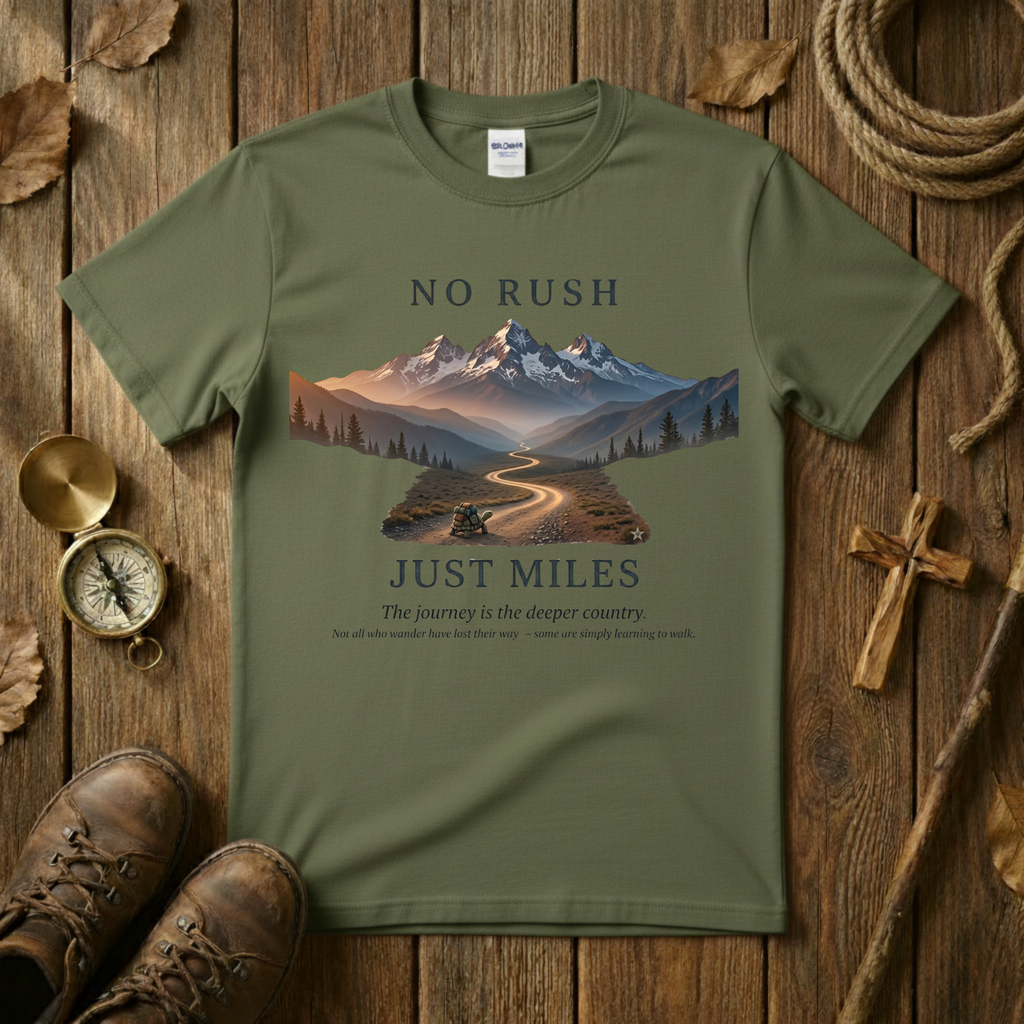 No Rush Just Miles - The Journey is Deeper Tee Shirt
