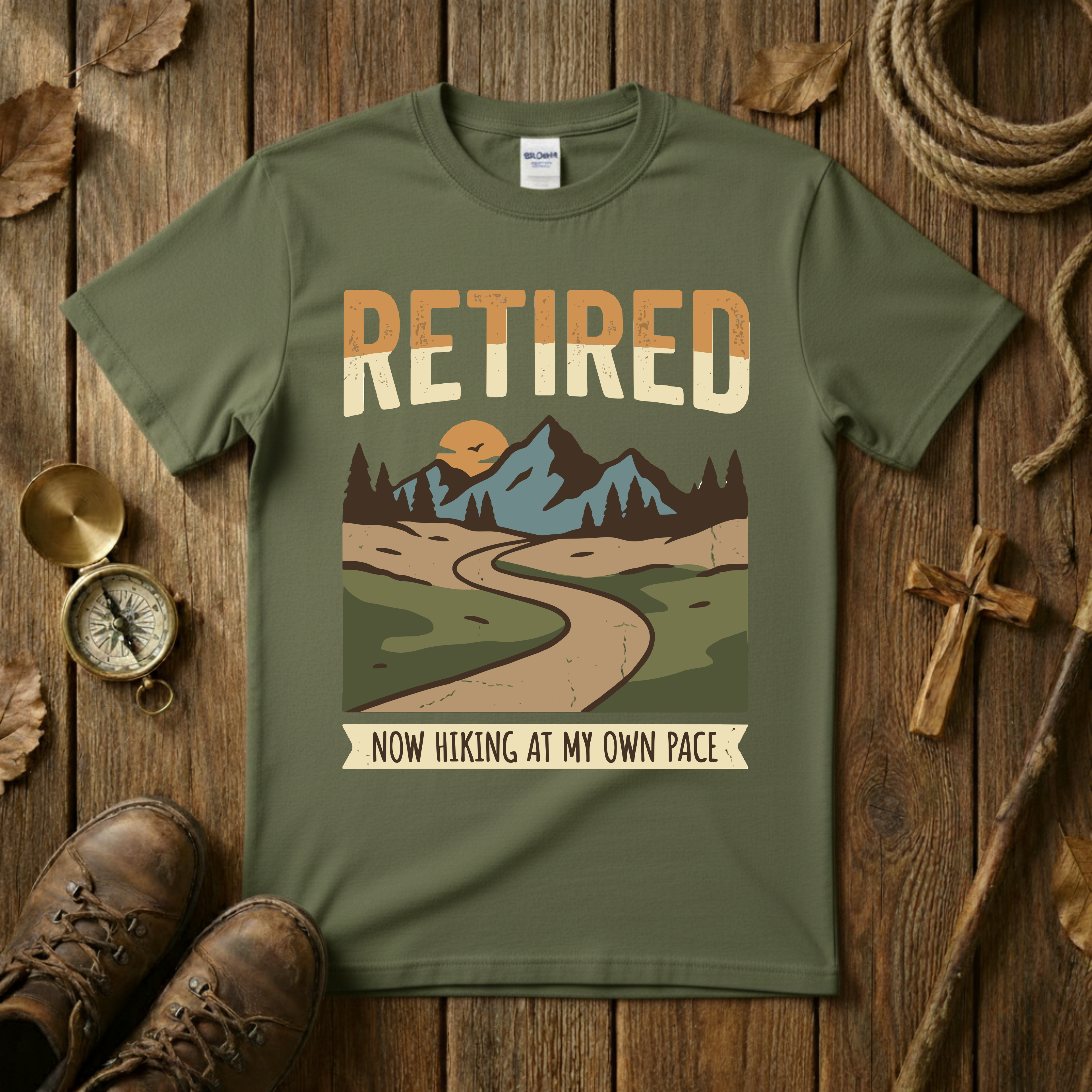 Retired Now Hiking My Own Pace Tee Shirt