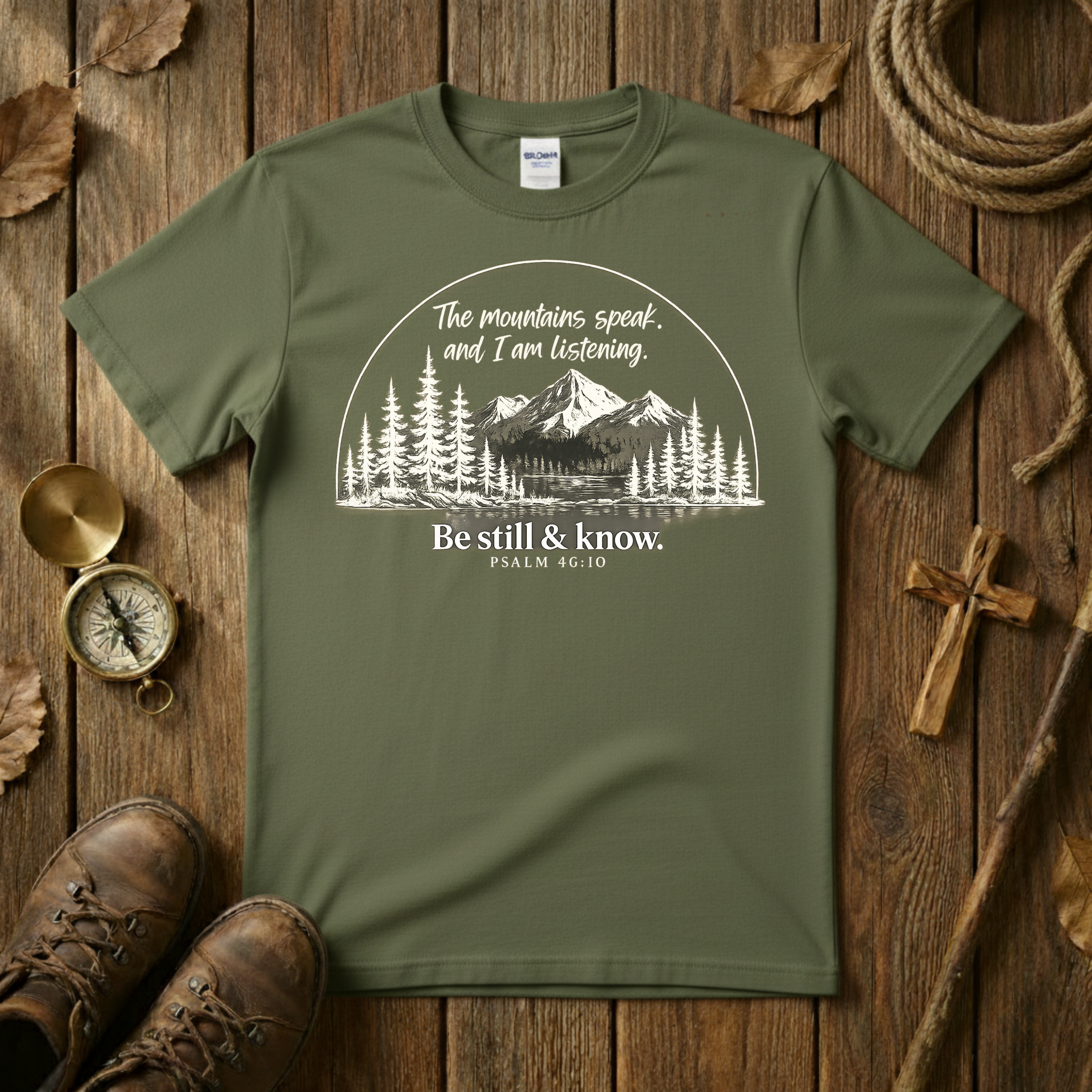 The Mountains Speak, I Am Listening Tee Shirt