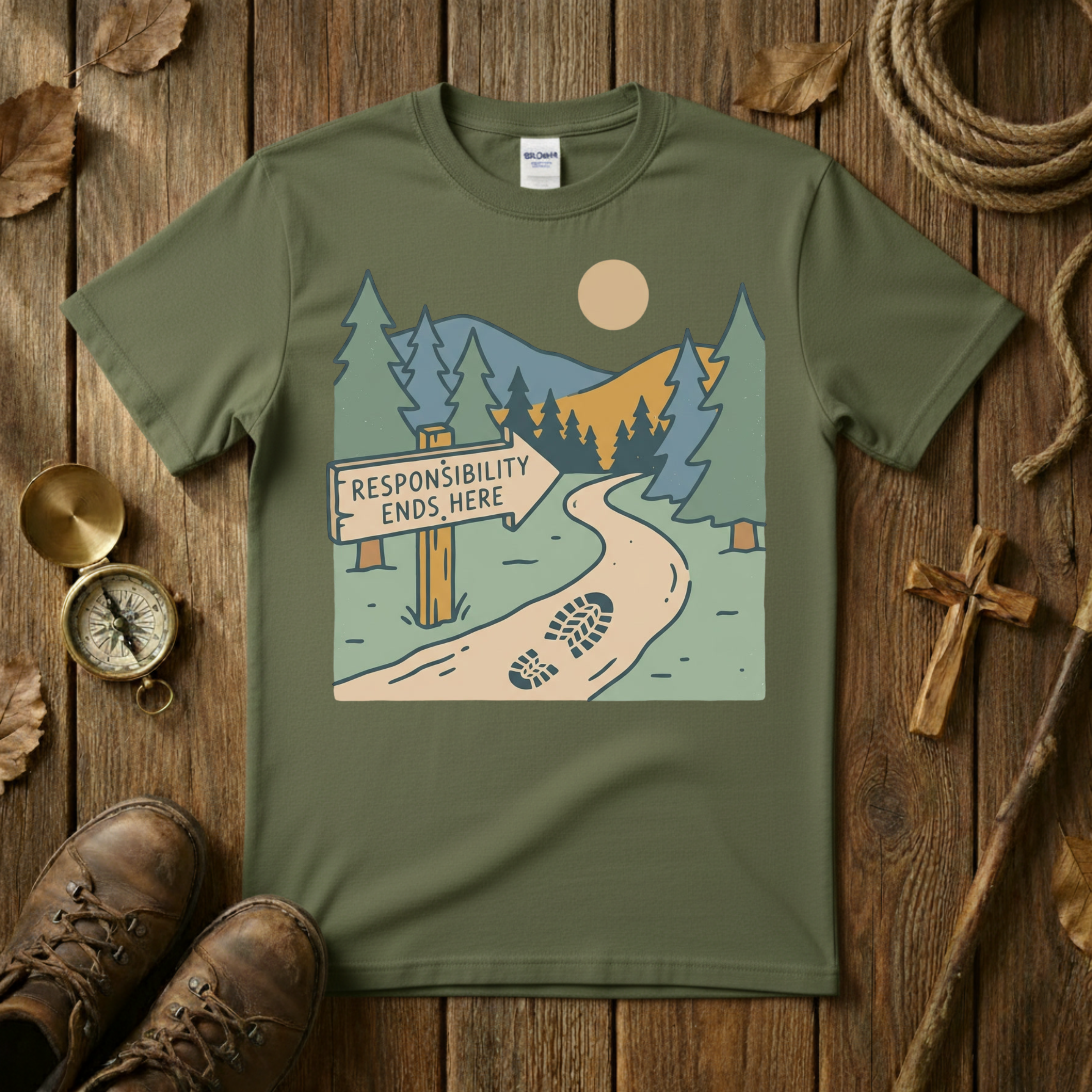 Boot Prints Tee Shirt