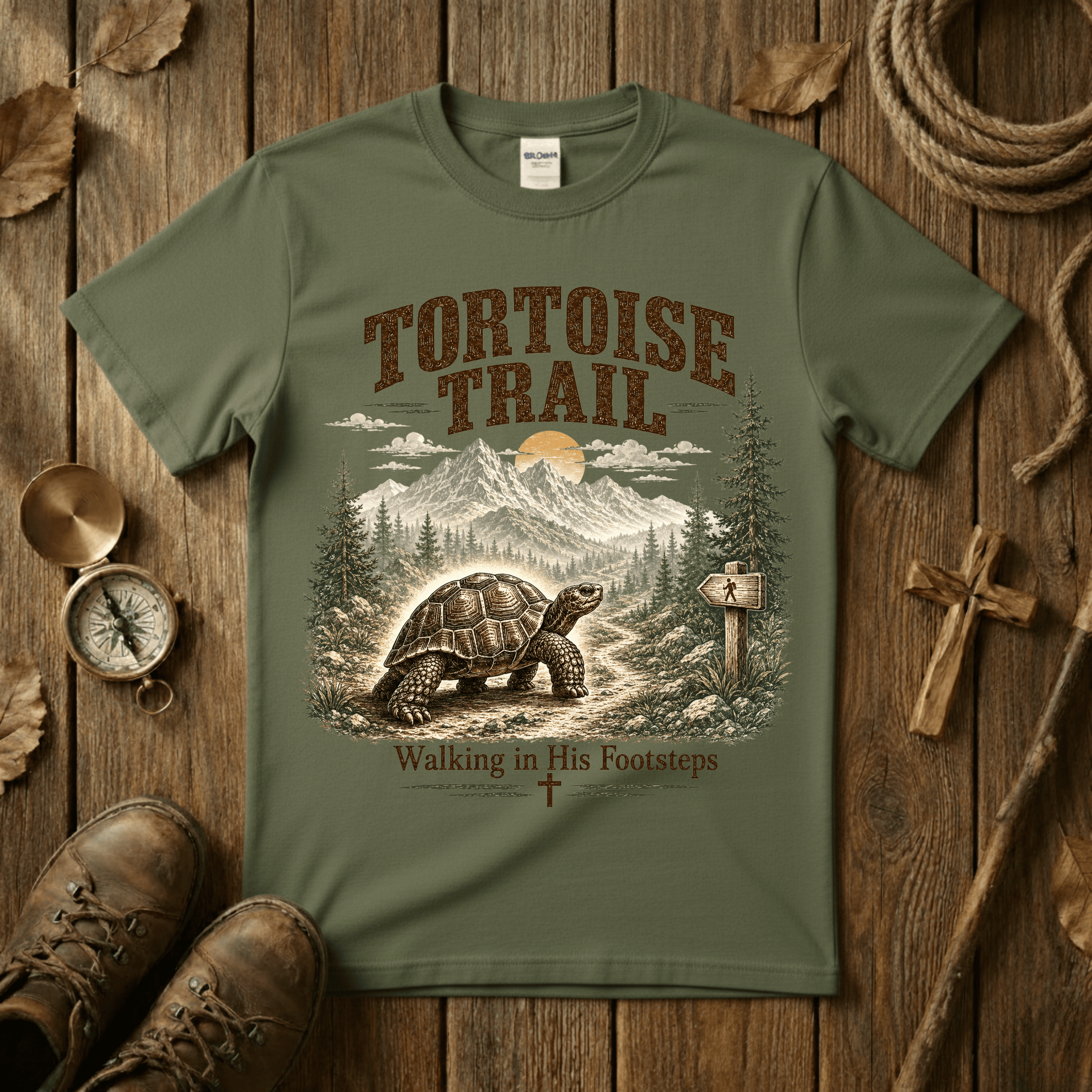 Tortoise Trail Mountain Graphic Tee Shirt - "Tortoise Trail"