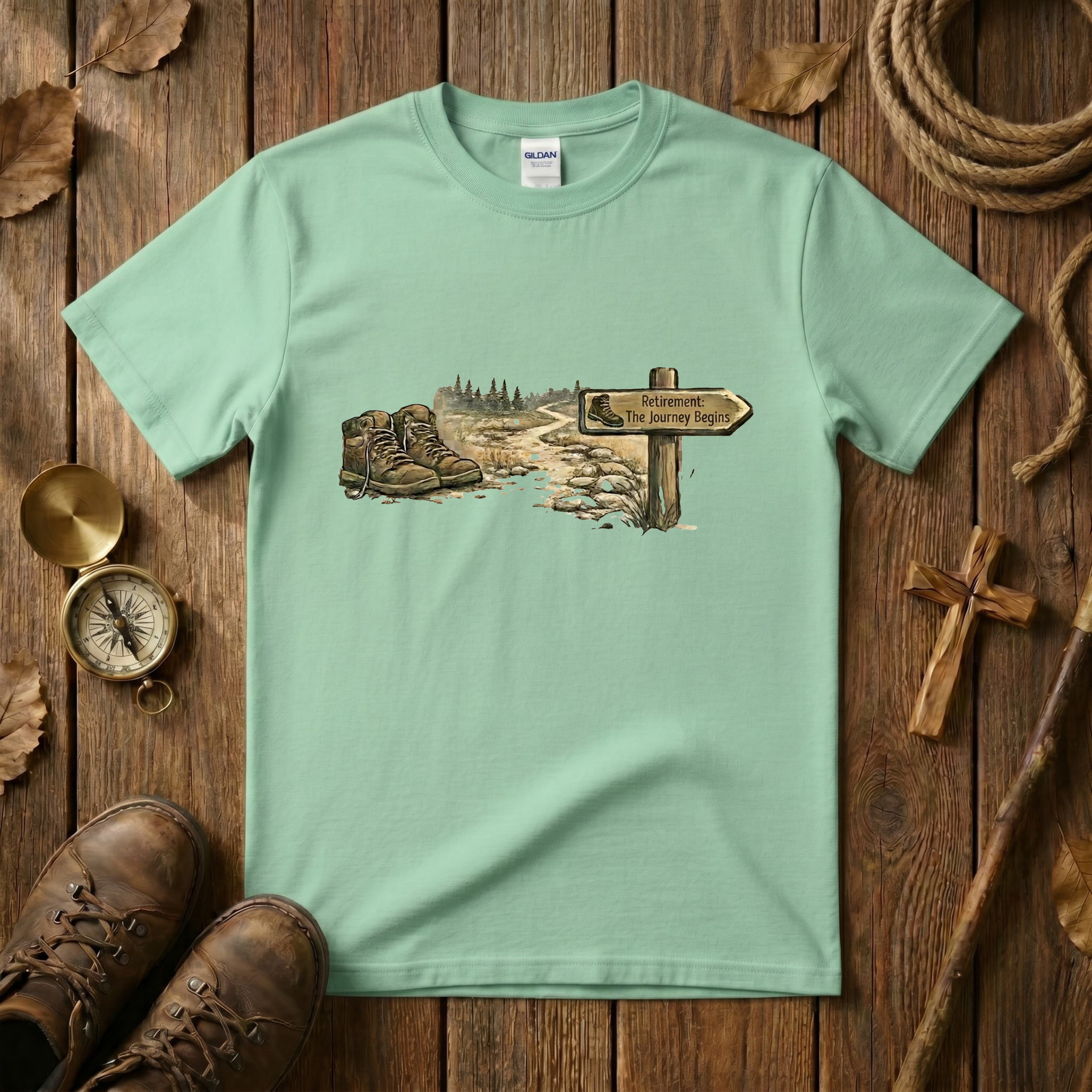 Retirement The Journey Begins Tee Shirt