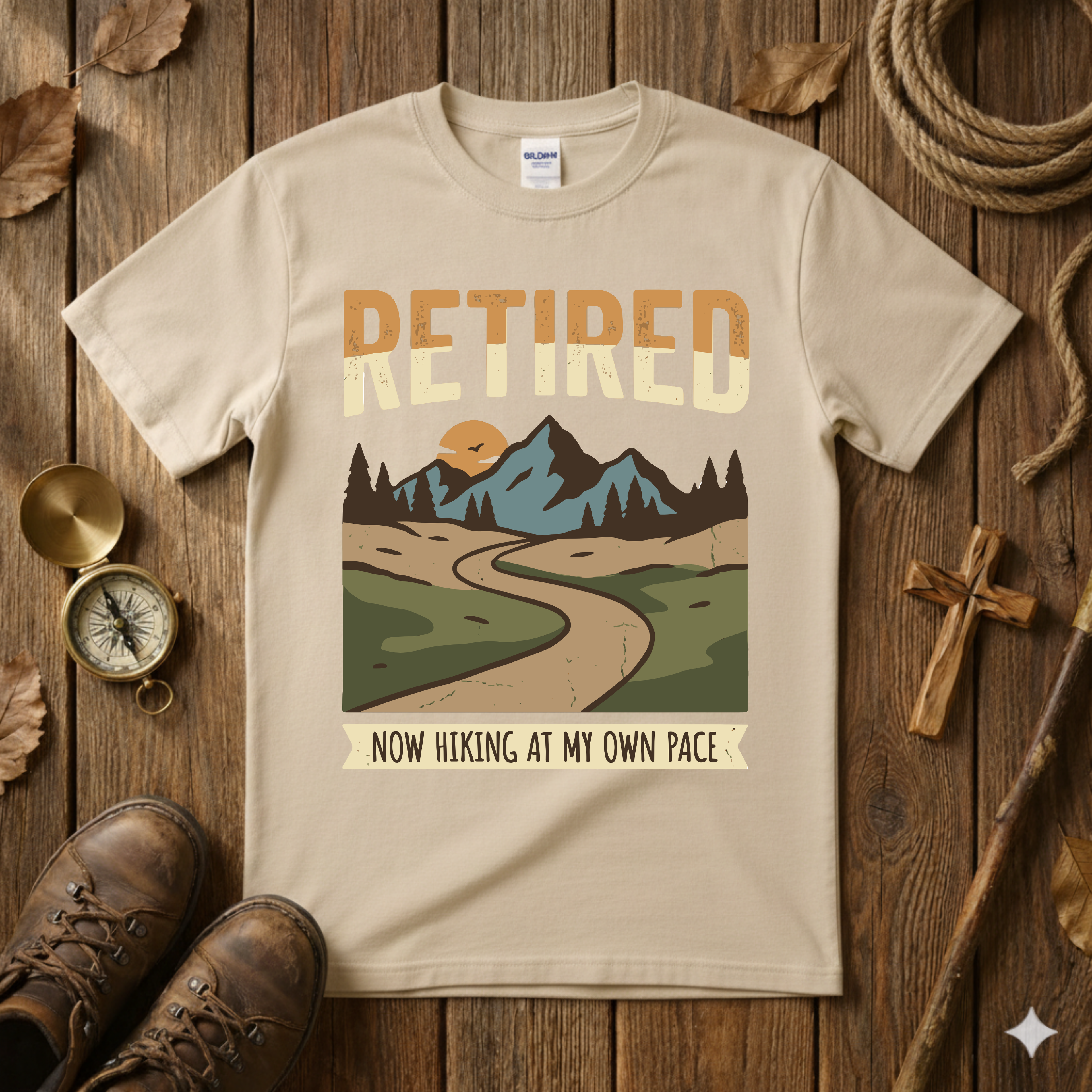 Retired Now Hiking My Own Pace Tee Shirt