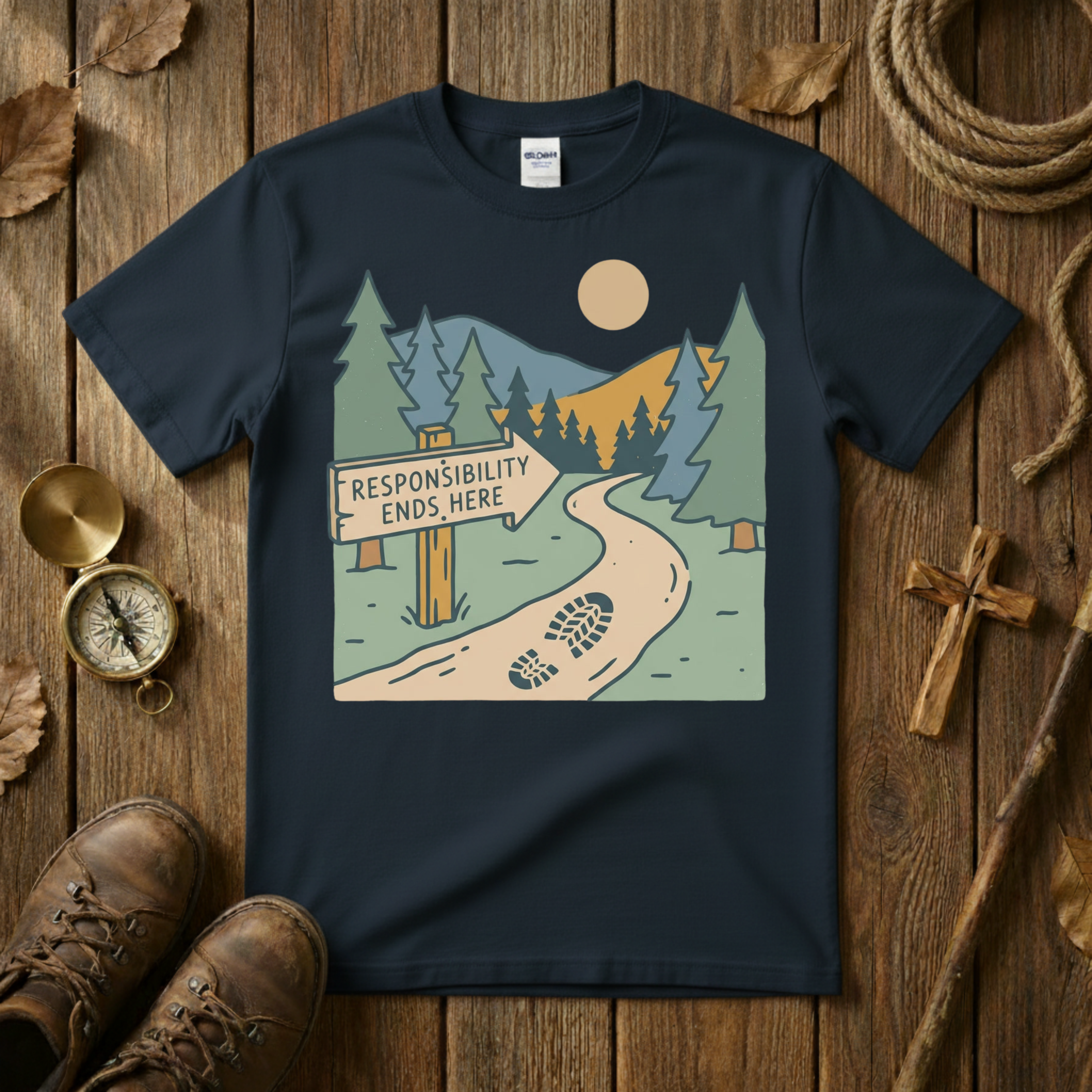 Boot Prints Tee Shirt