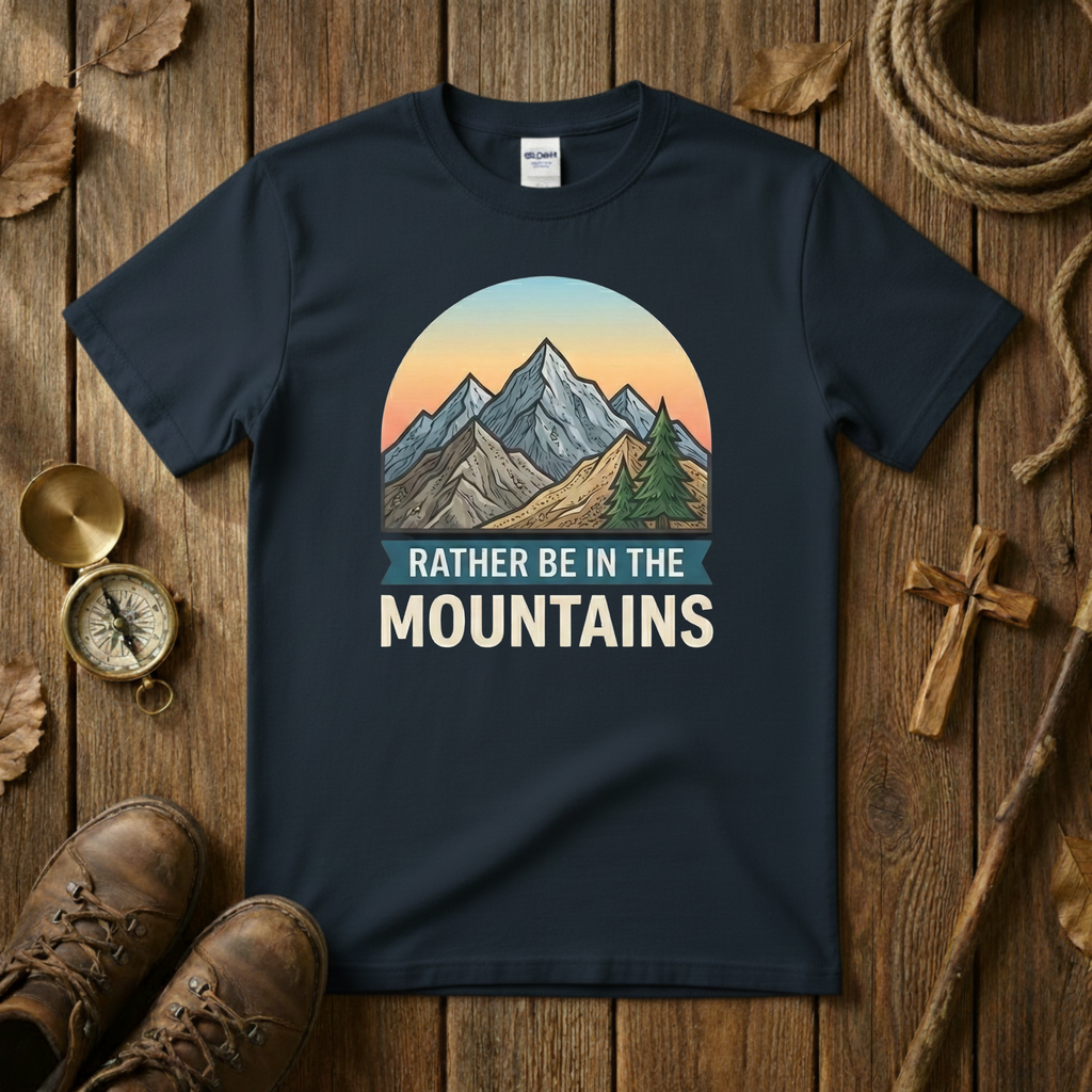 I'd Rather Be In The Mountains Tee Shirt