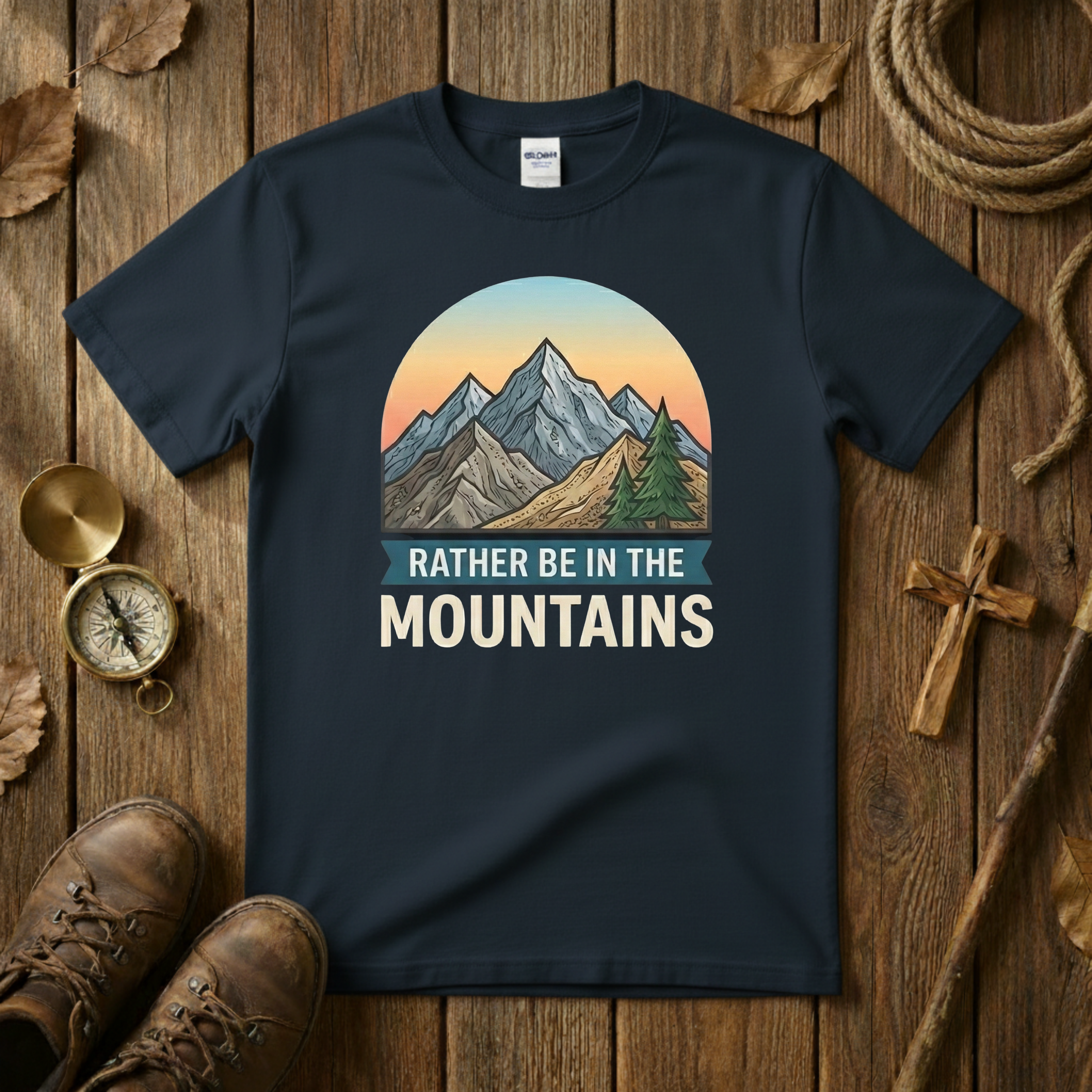 I'd Rather Be In The Mountains Tee Shirt